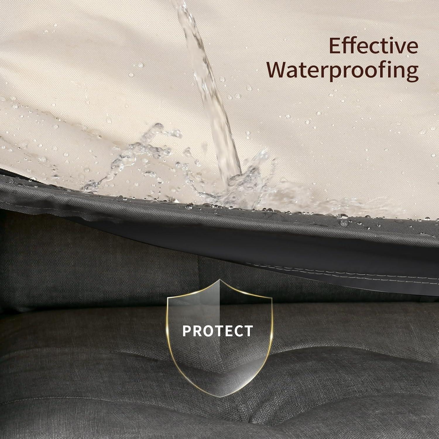 Arlmont & Co. Patio Furniture Covers Waterproof,Outdoor 3-Seater Sofa Cover Fits Up To 79W X 38D X 35H Inches