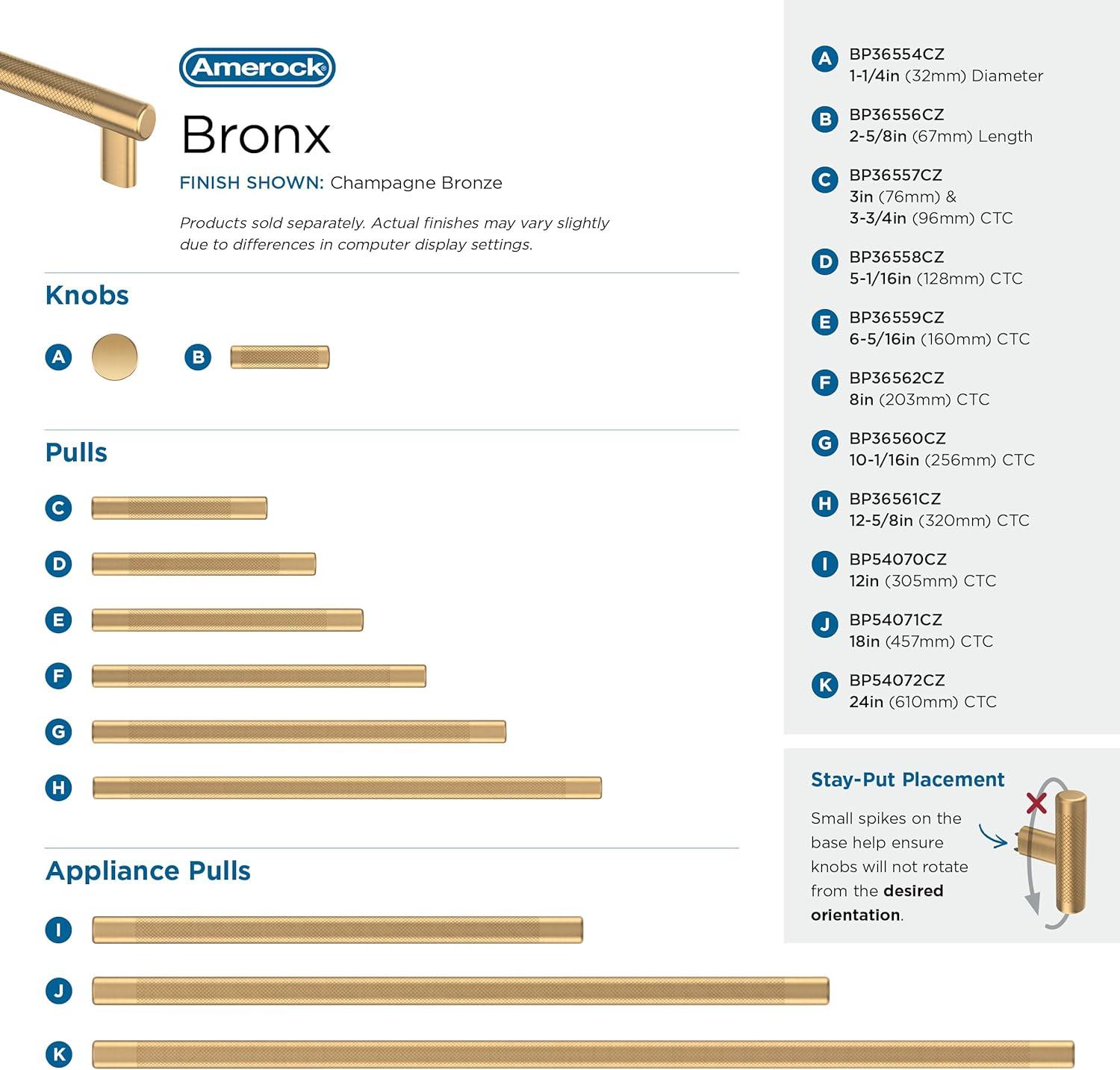 Bronx 5-1/16 inch (128mm) Center-to-Center