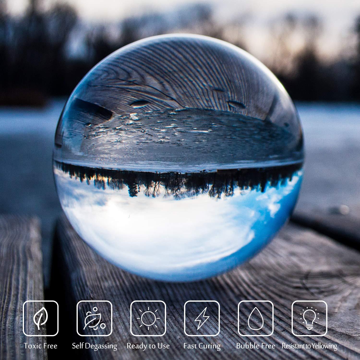 Upgrade Crystal Clear Hard UV Resin 200g - Ultraviolet Curing Epoxy for Jewelry Making, Pendant & DIY Crafts - Solar Cure & Thinner Resin for Mold, Casting