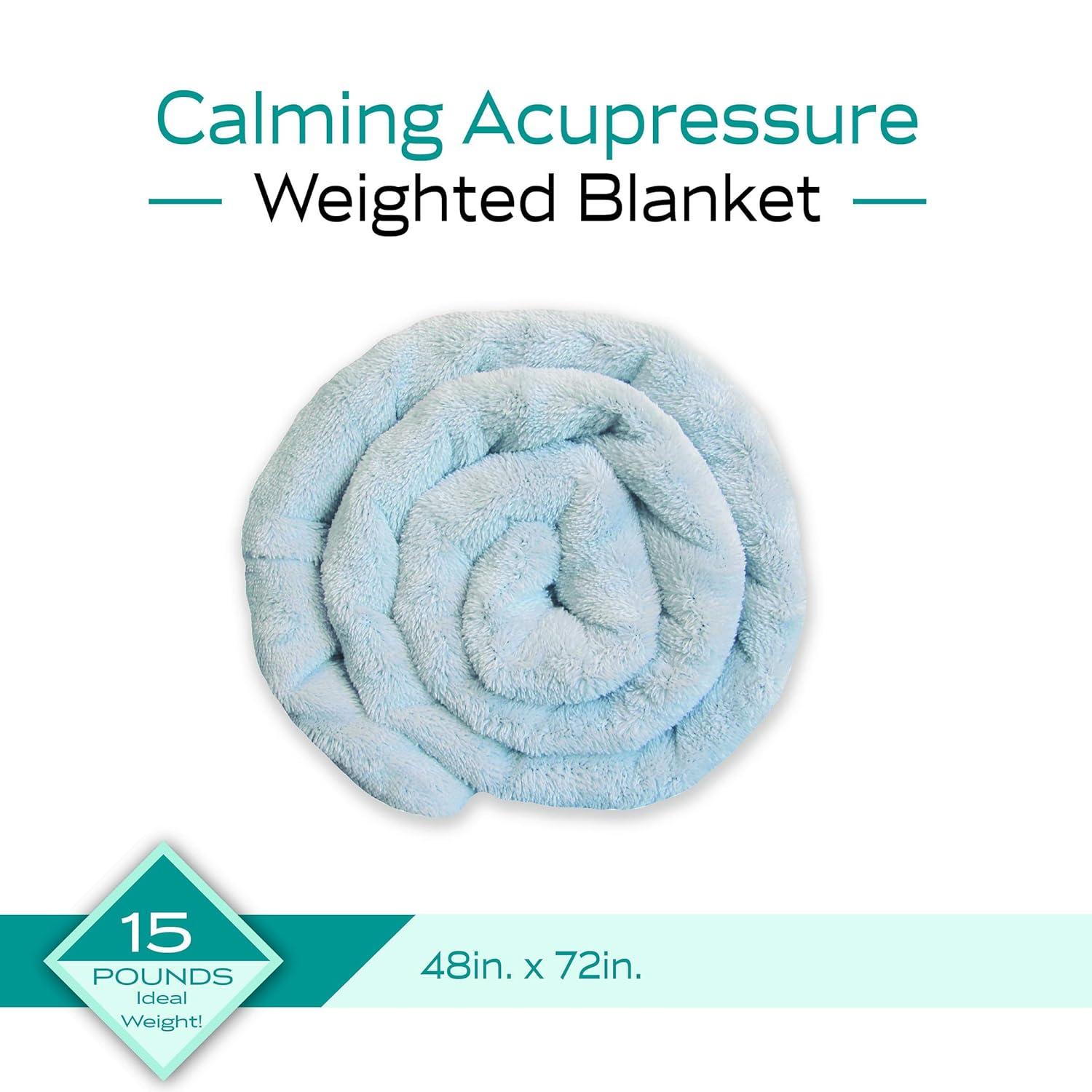 DreamLab 15lb Weighted Blanket with Washable Cover, Grey