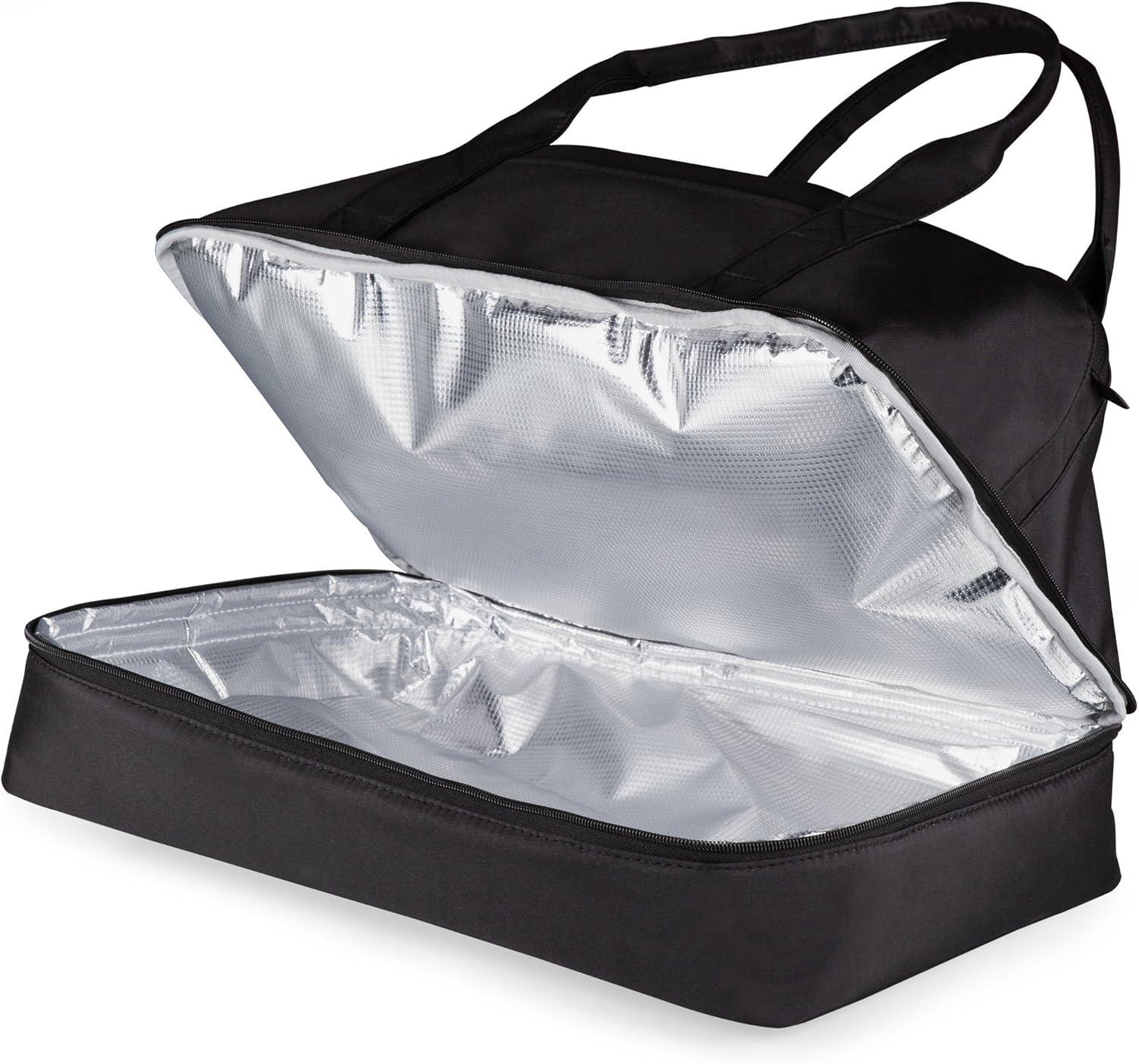 Black Polyester Insulated Rectangle Casserole Carrier Bag