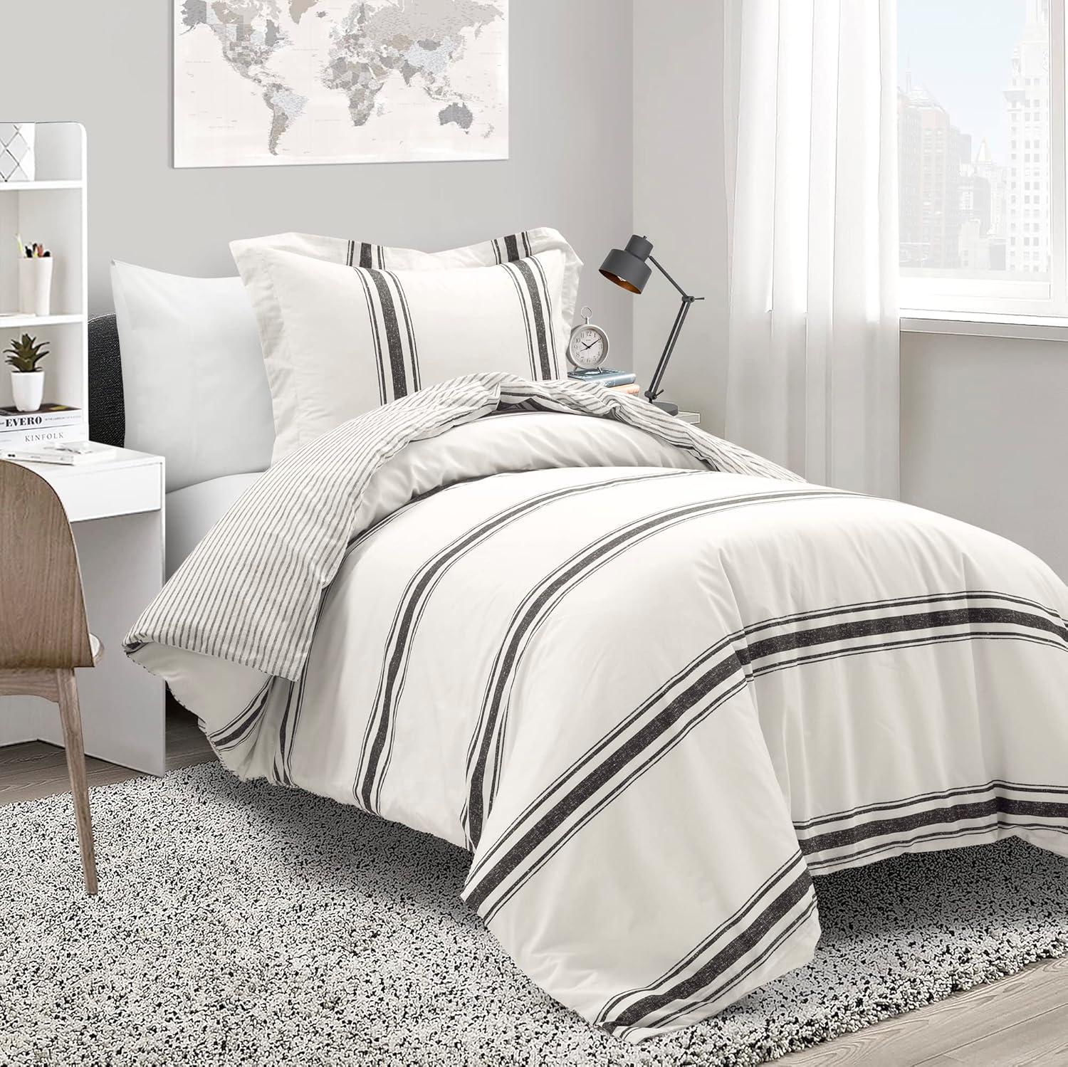 Standard Cotton 460 TC Reversible 3 Piece Duvet Cover Set