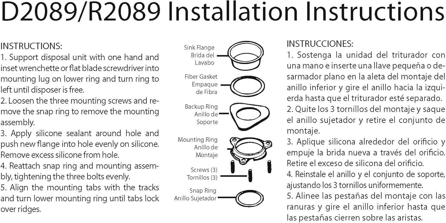 4-1/4" Standard Kitchen Sink Waste Disposal Flange