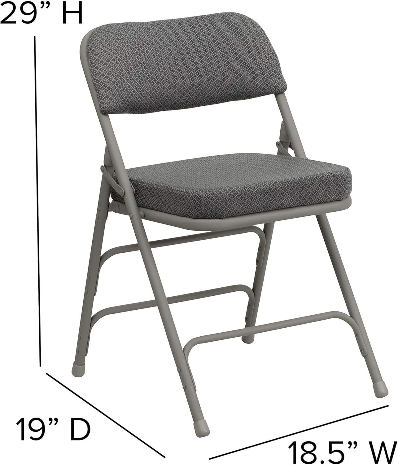 Flash Furniture HERCULES Series Metal Folding Chairs with Padded Seats | Set of 4 Metal Folding Chairs