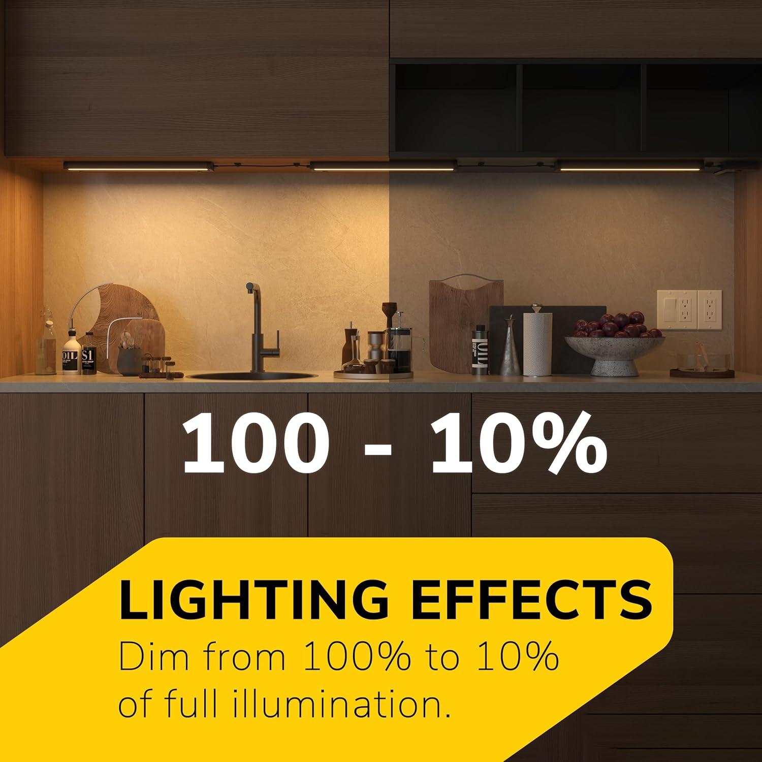 Inlight Swivel LED Under Cabinet Lighting,selectable12‘’/16‘’, 2700K/4000K, Plugged-In Only