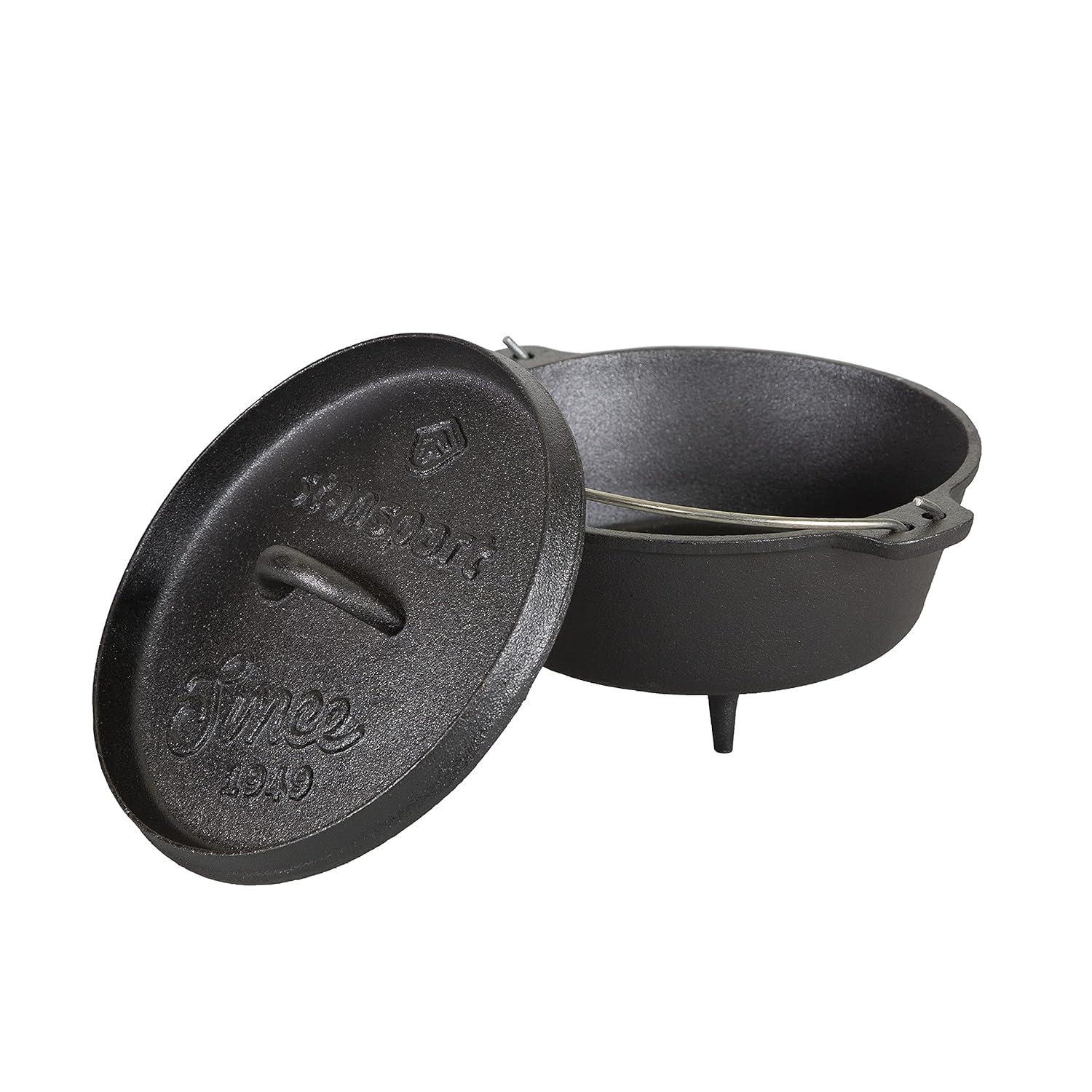 Stansport Stansport 2 QT Pre-Seasoned Cast Iron Dutch Oven with Legs