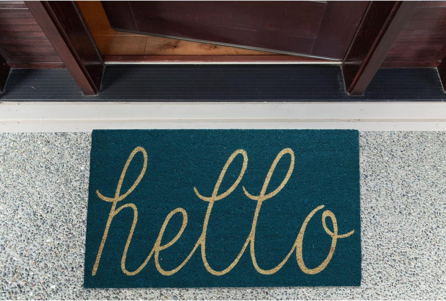 Storm Blue Hello Doormat