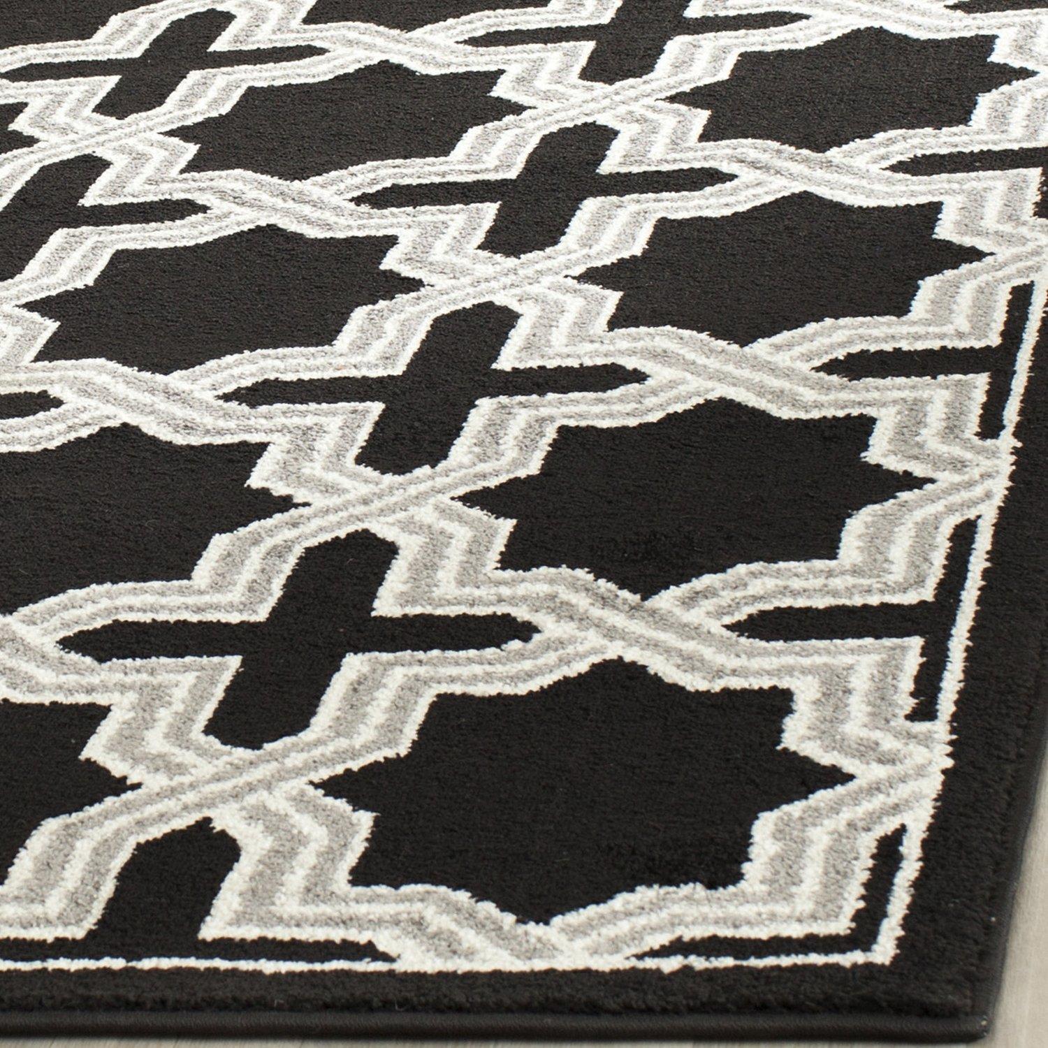 Amherst AMT418 Power Loomed Area Rug - Anthracite/Grey - 4'x6' - Safavieh..