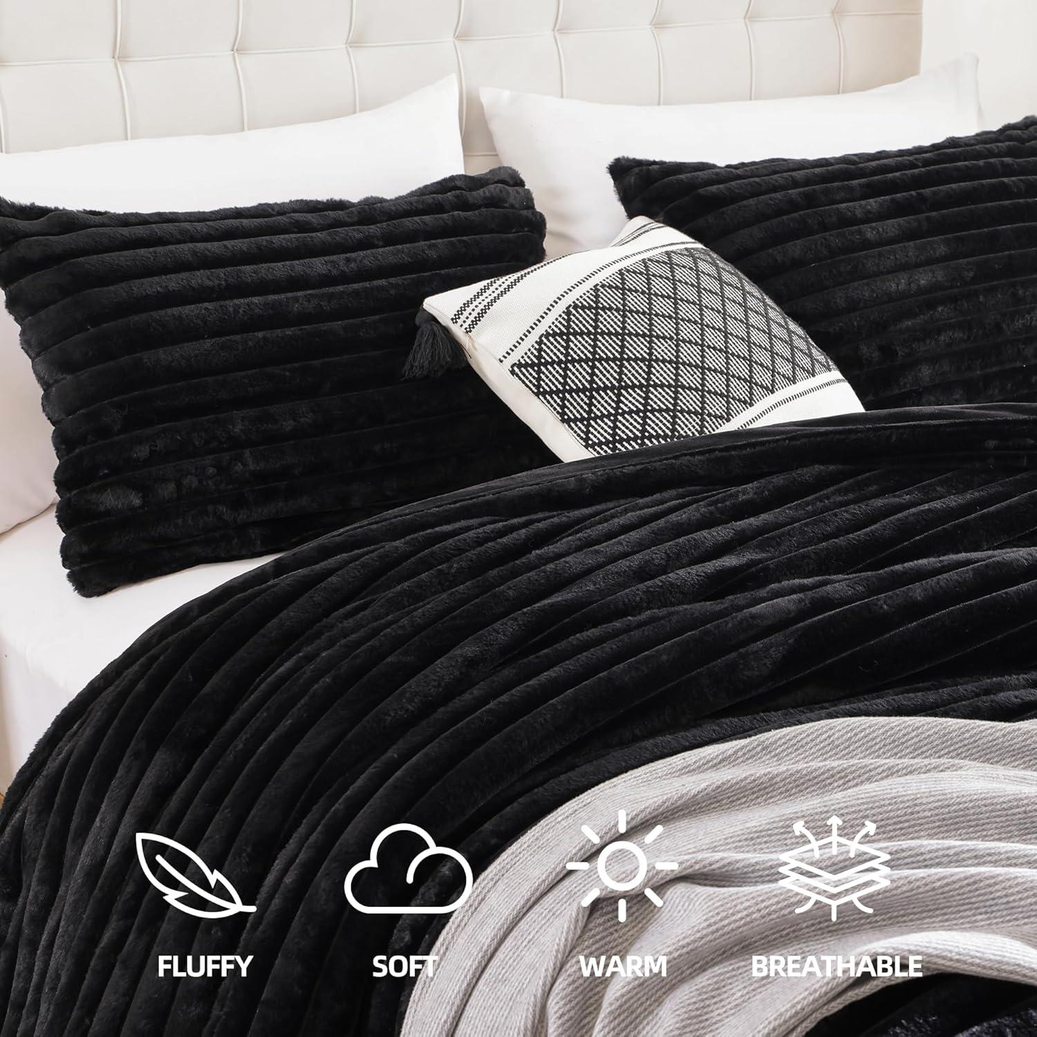 Smoofy Fluffy Twin Comforter Sets 2 Pieces - Sage Green Fleece Fluffy Comforter Set, Luxury Fuzzy Twin Bedding Set, Soft Twin Size Comforter All Season, Heavy Faux Fur Comforter with Pillow Cases