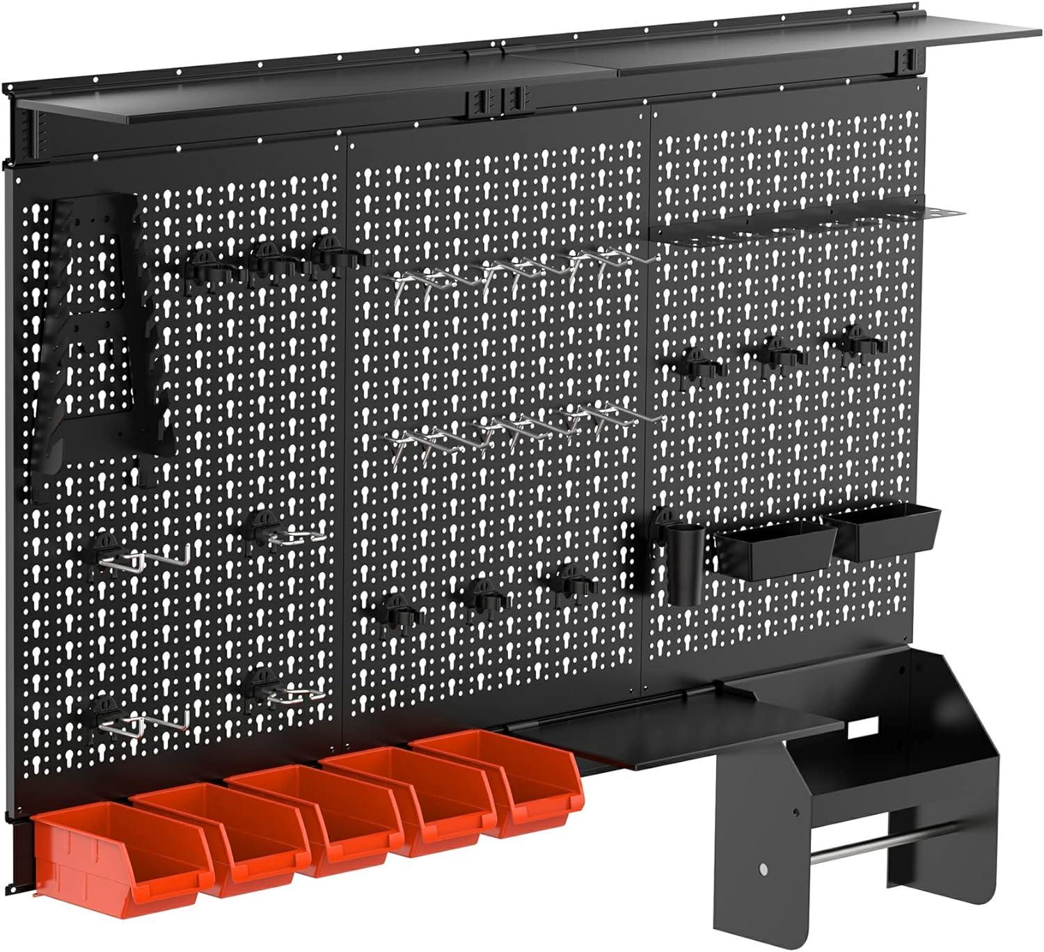 Metal Pegboard Wall Organizer – 4ft Wide