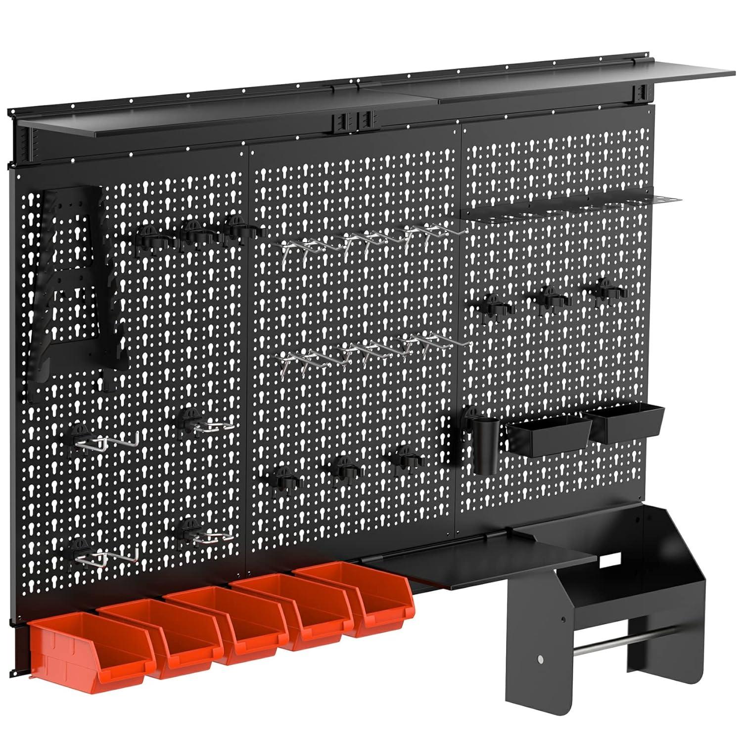 Metal Pegboard Wall Organizer – 4ft Wide