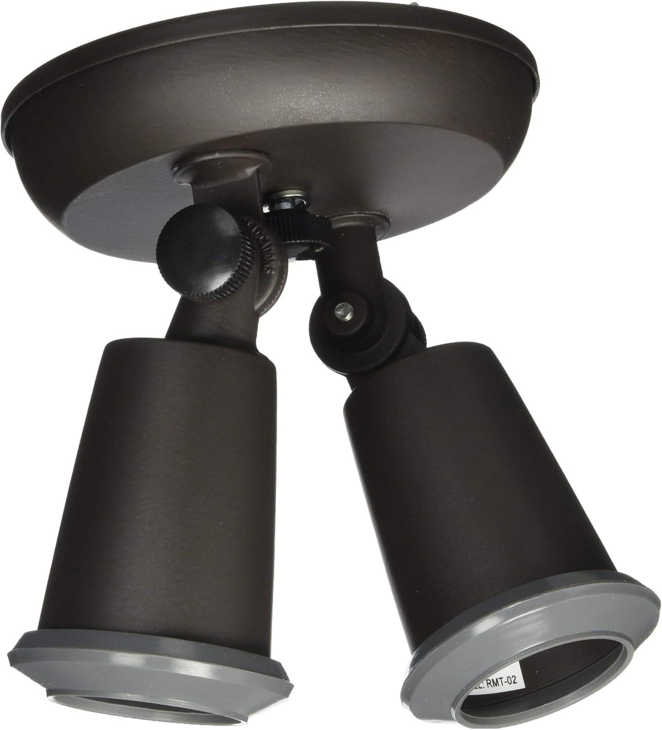 Bronze Dual Head Outdoor Security Flood Light