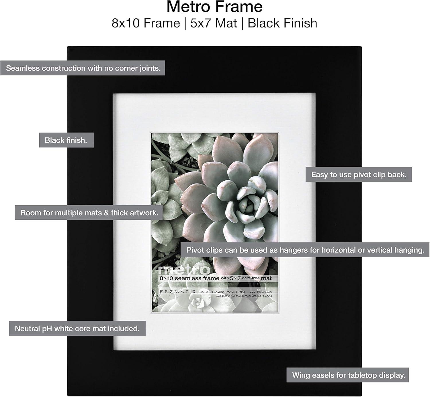 Framatic by MCS Matte Picture Frame with Mat