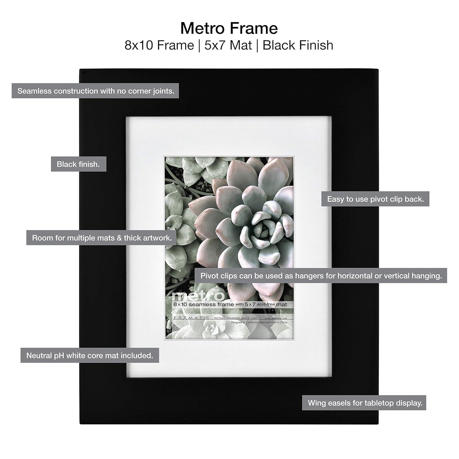 Framatic by MCS Matte Picture Frame with Mat