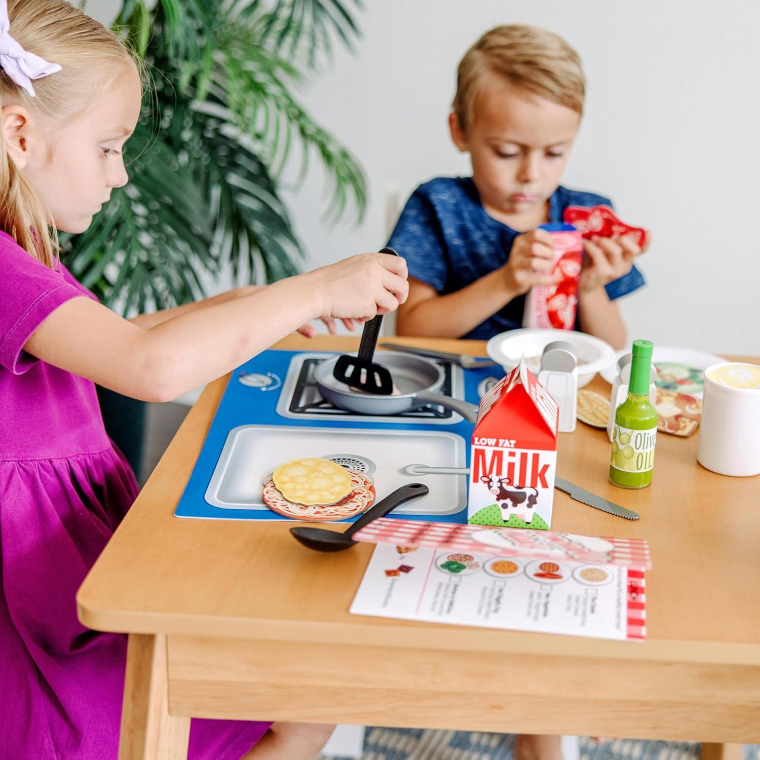 Melissa & Doug Deluxe Kitchen Collection Cooking & Play Food Set – 58 Pieces