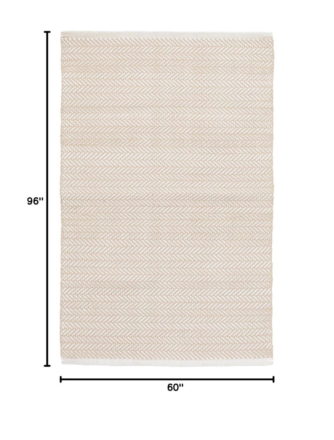 Herringbone Linen/White Handwoven Indoor/Outdoor Rug