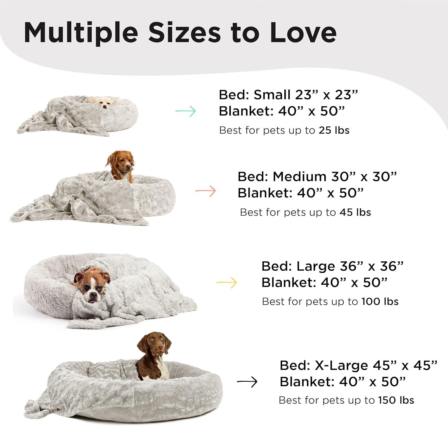 Best Friends By Sheri Best Friends by Sheri Bundle The Original Calming Lux Donut Cuddler Pet Bed/Throw