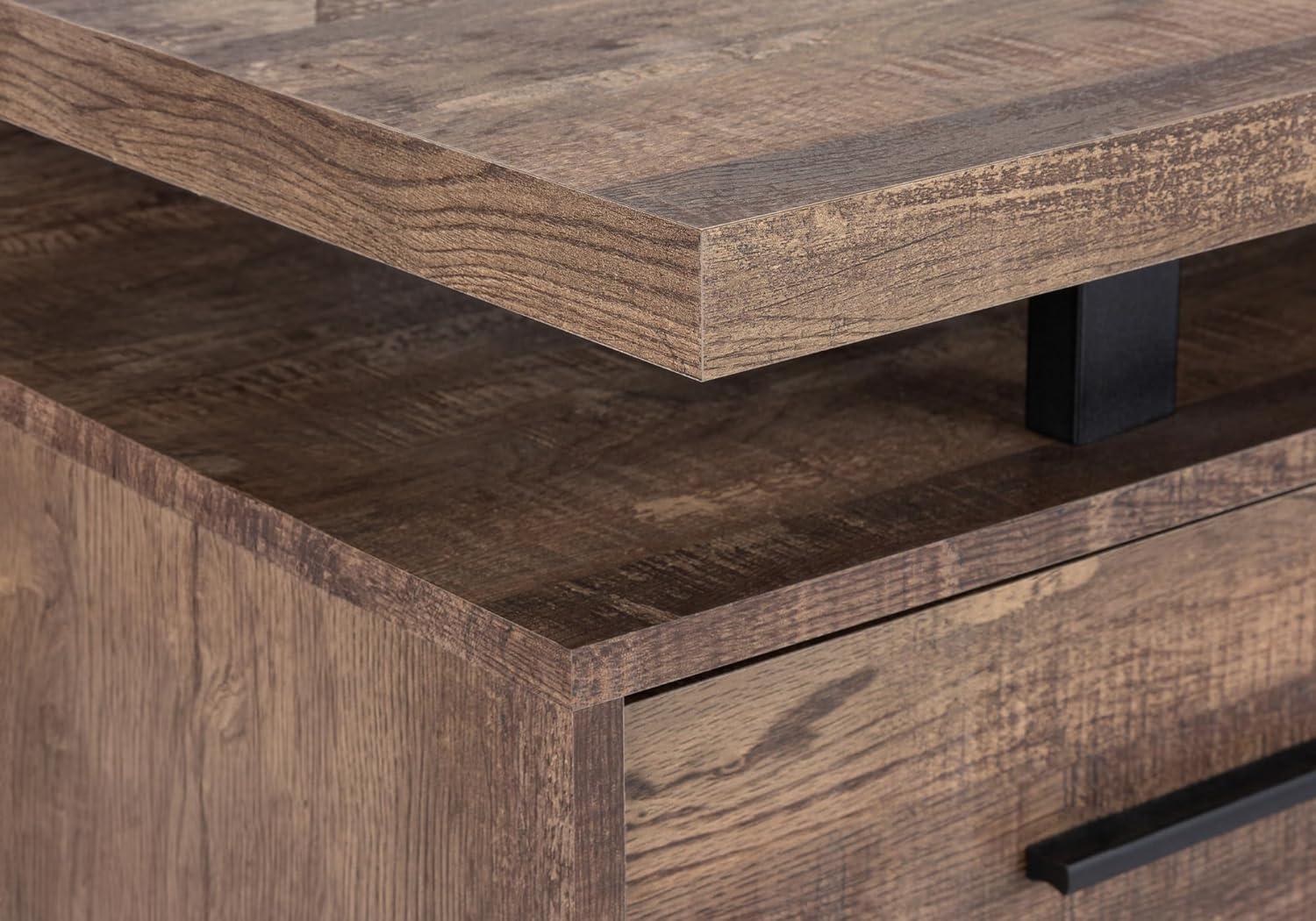 Monarch Specialties Computer Desk, Home Office, Laptop, Left, Right Set-Up, Storage Drawers, 60"L, Metal, Laminate