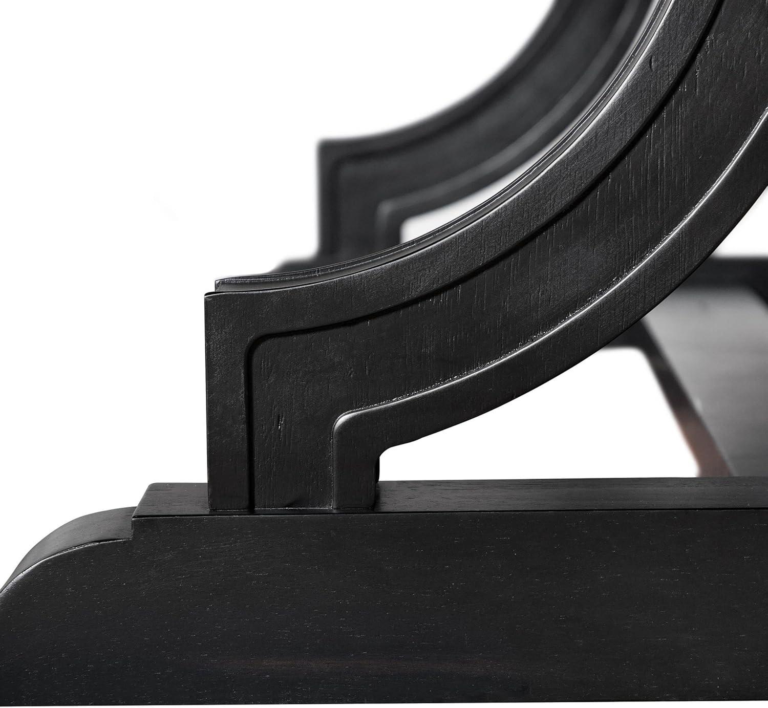 Furniture of America Kindrel Wood Rectangular Dining Table in Black