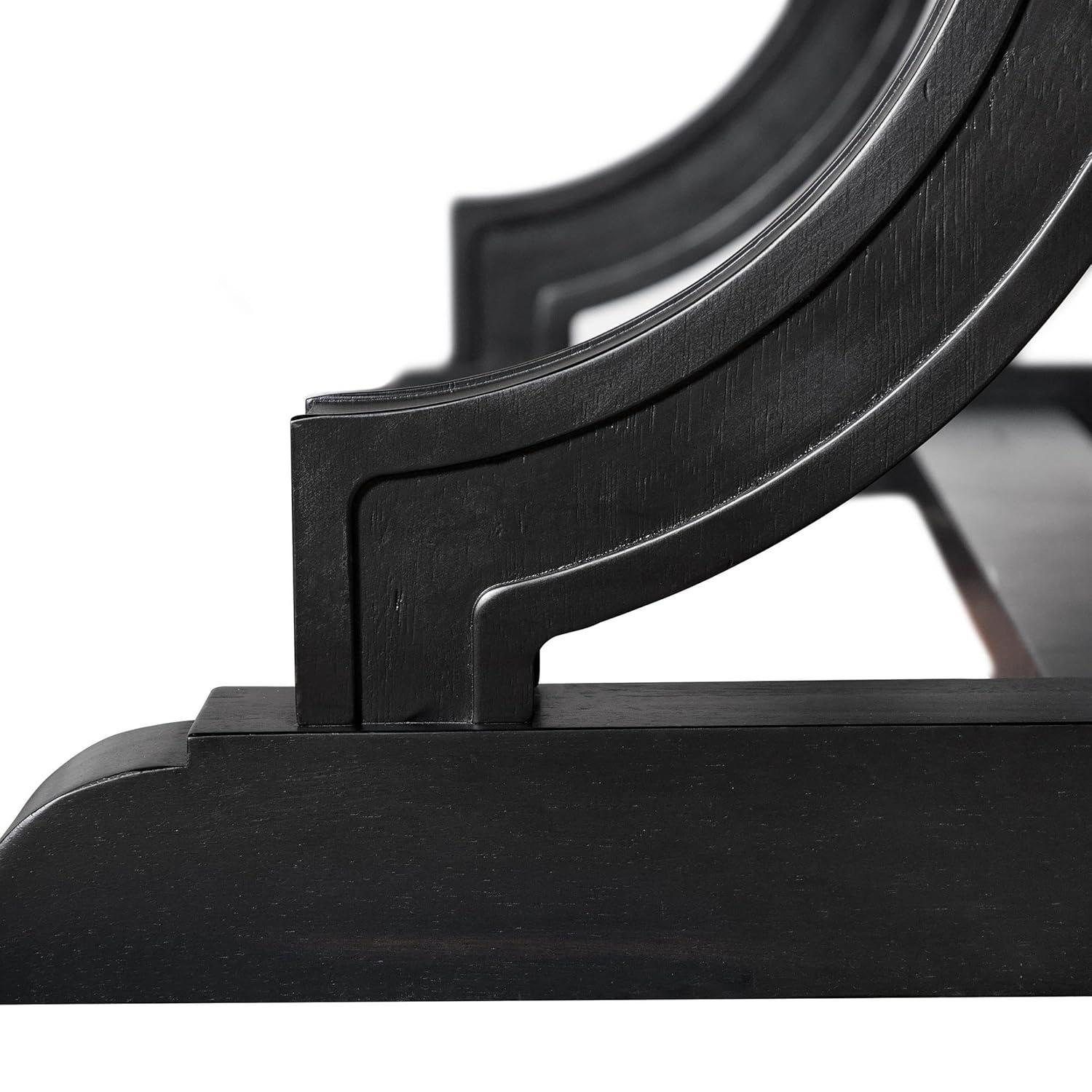 Furniture of America Kindrel Wood Rectangular Dining Table in Black