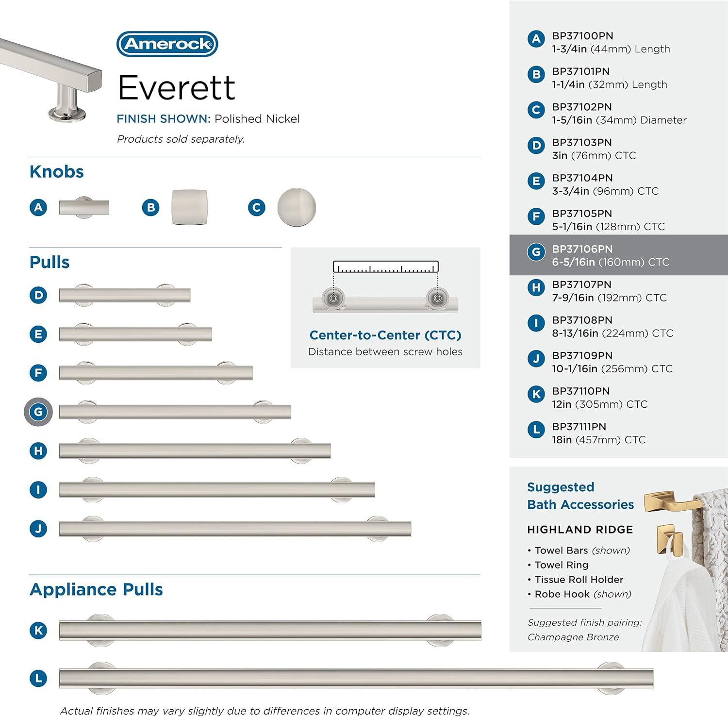 Amerock Everett Cabinet or Drawer Pull