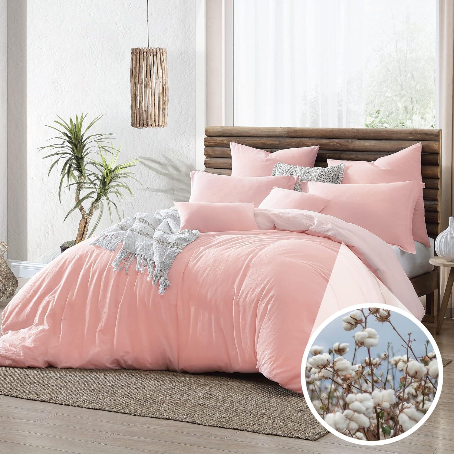 Swift Home 100% Cotton Crinkle Washed Duvet Cover Set