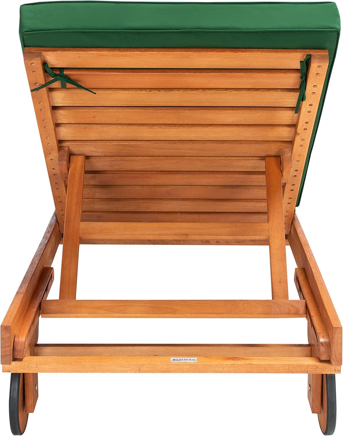 Newport Lounge Chair - Outdoor - PAT7022 - Natural/Green -Safavieh