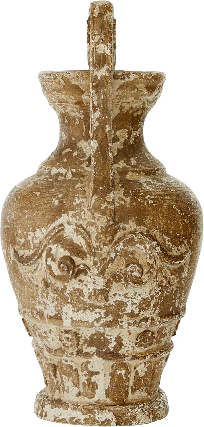 DecMode 22" Light Brown Polystone Vase