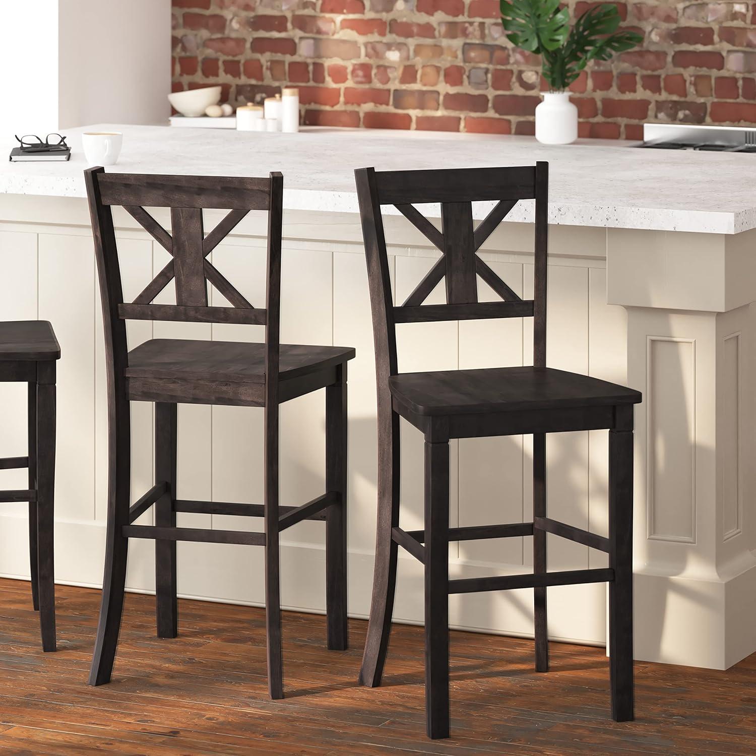 Taylor & Logan Bakersville Solid Wood Counter Stool (Set of 2)