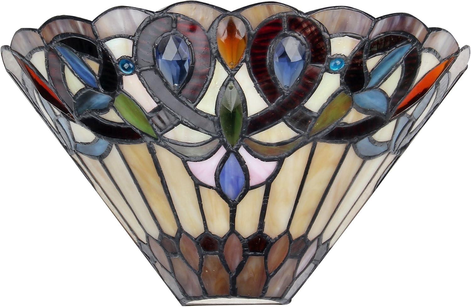 Chloe Lighting Ambrose Tiffany-Style 1 Light Victorian Wall Sconce 12"Wide