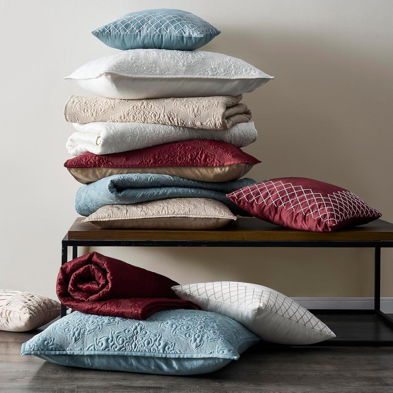 Wonderful Textile Satin Quilt Set Cooling 5-Piece Bedding Set