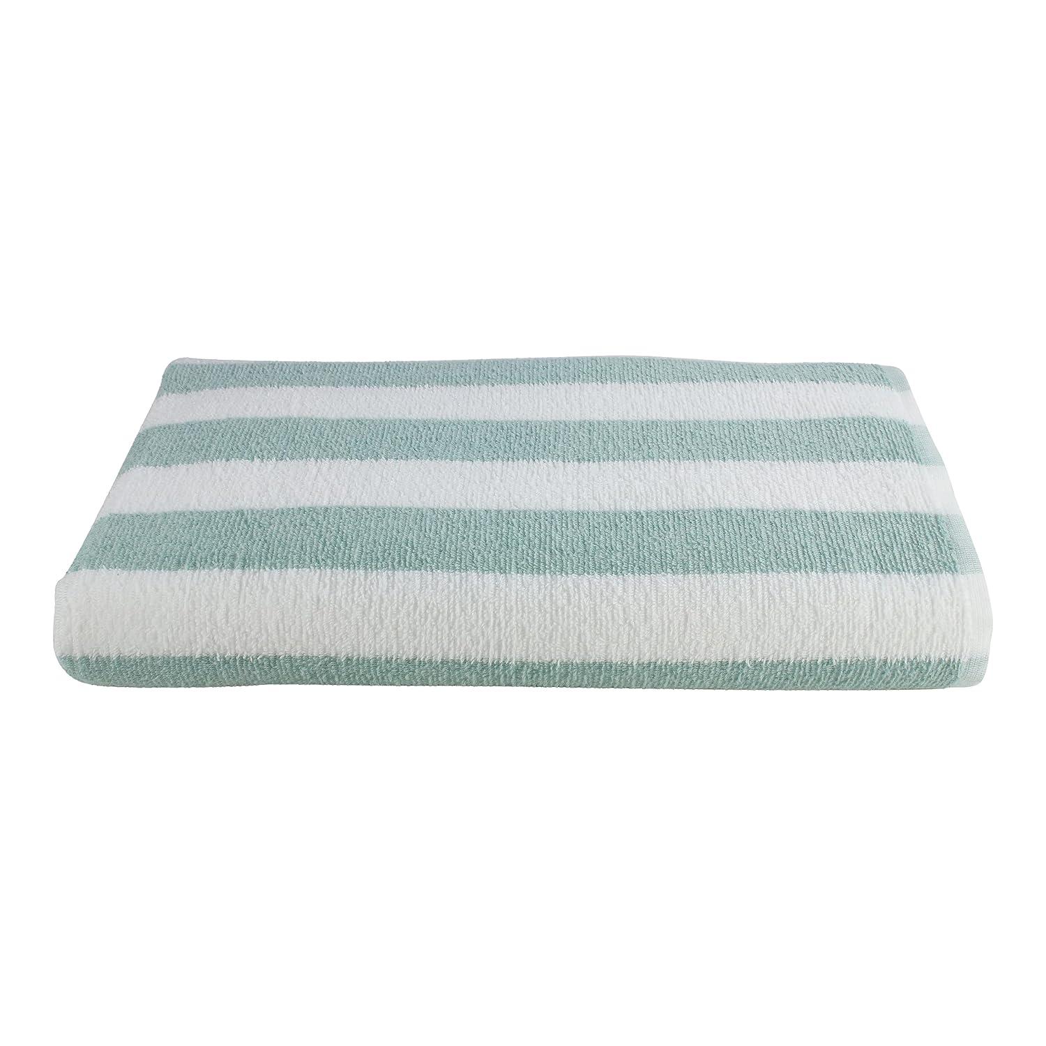 Fibertone 4-Piece Cabana Beach Towel Set, Seafoam (70x30)