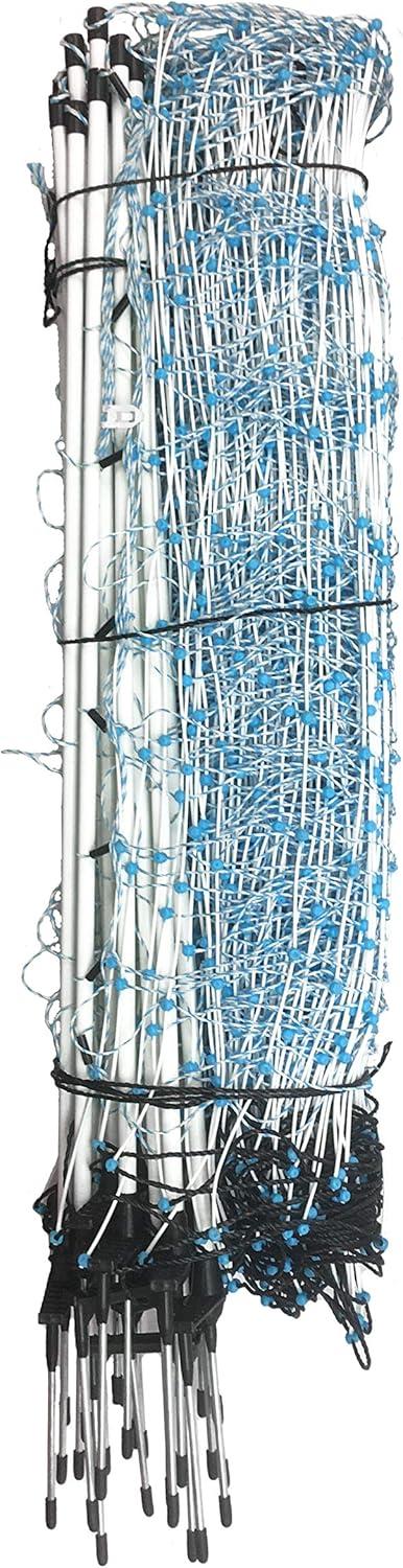 Starkline 35" x 164' Blue Electric Fence Netting with Stainless Steel Conductors