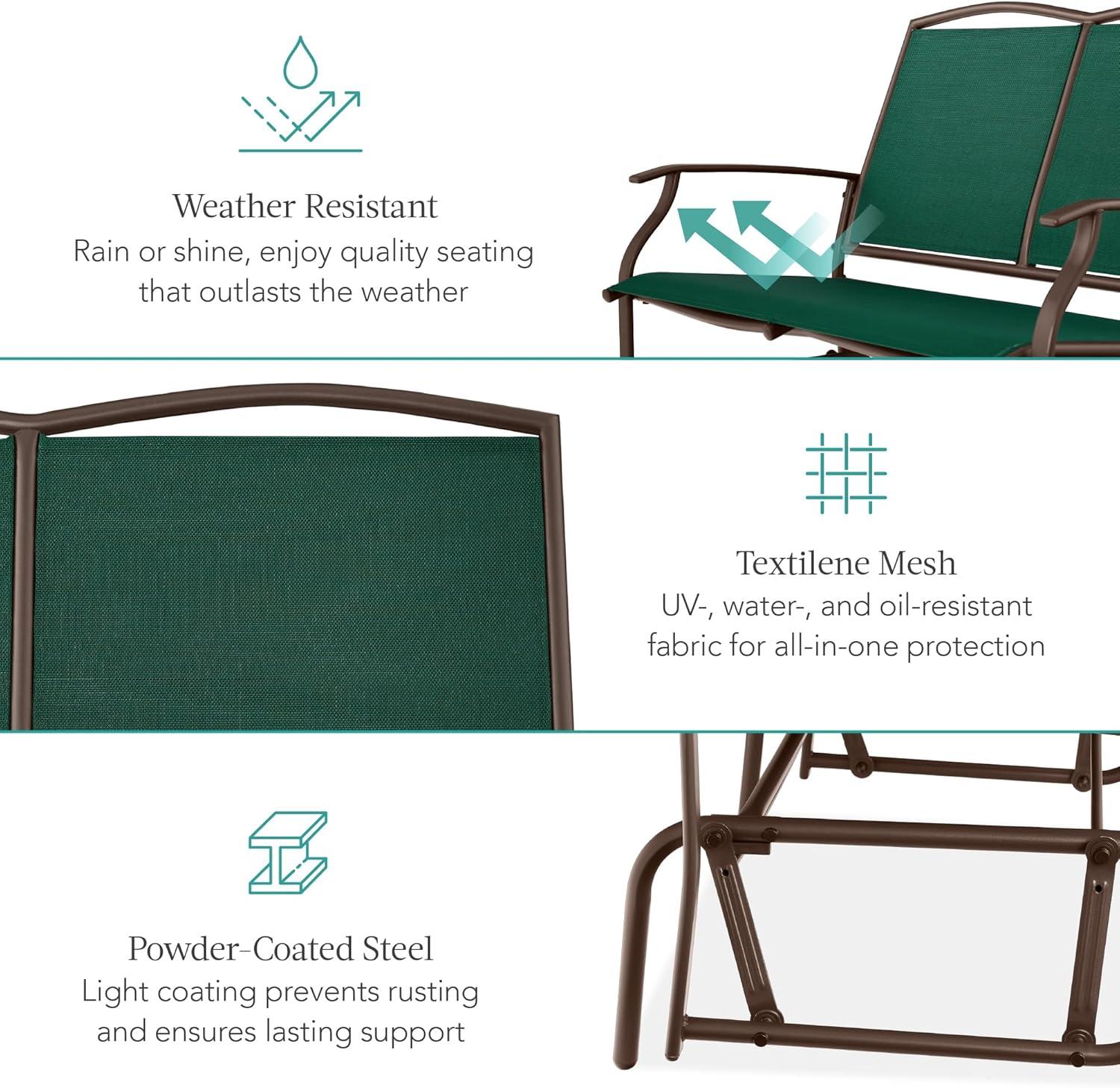 Winston Porter Nethuki Metal Outdoor Glider