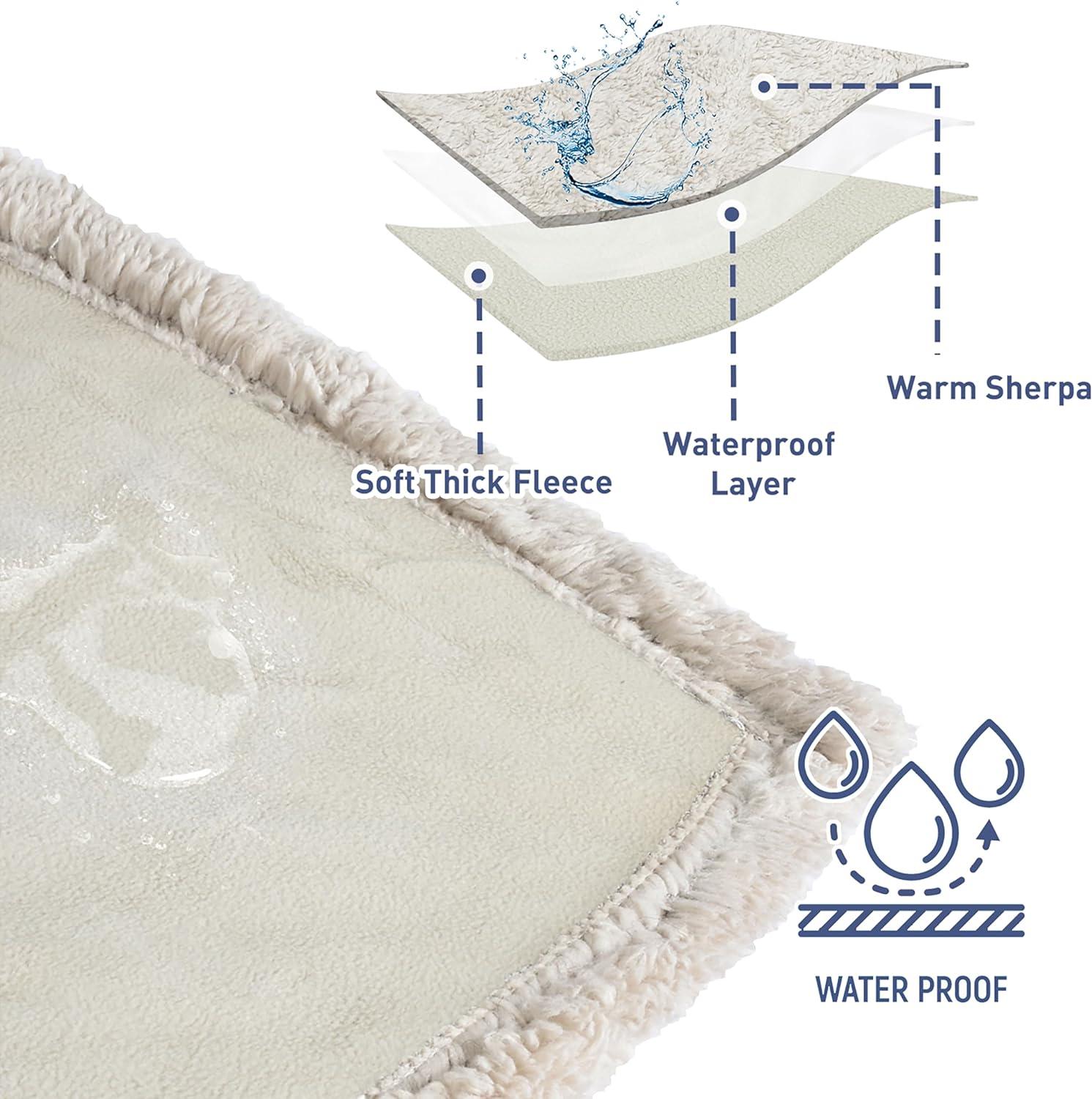 Kritter Planet Waterproof Blanket for Dogs Cats Pets, 60x50 Inches