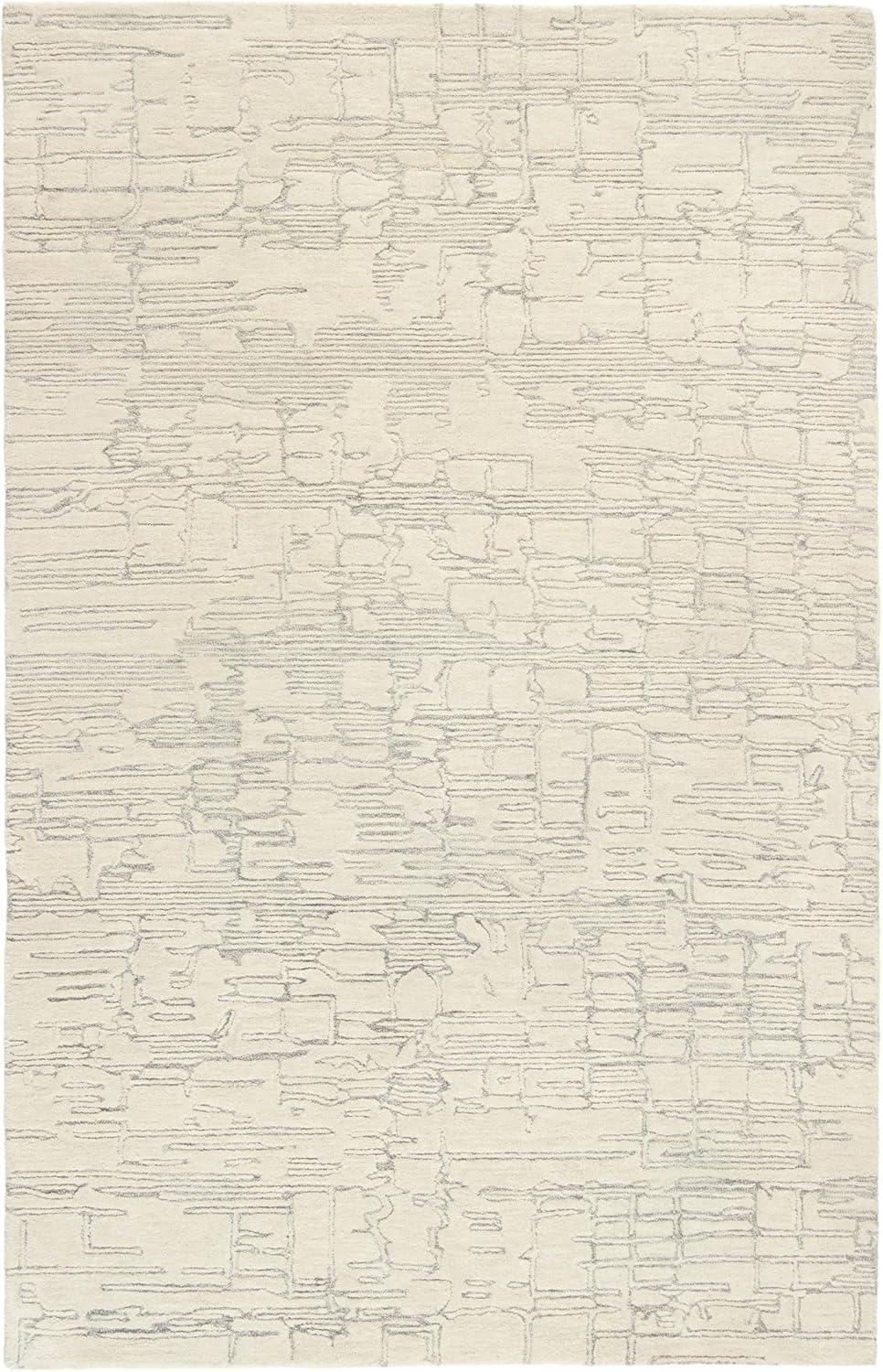 Town & Country Luxe Remin Abstract Line Art Handcrafted Area Rug Beige/Blue