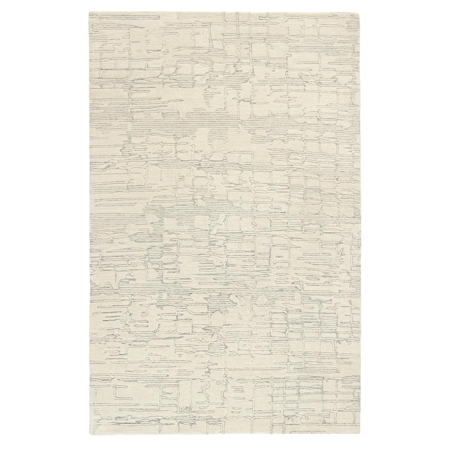 Town & Country Luxe Remin Abstract Line Art Handcrafted Area Rug Beige/Blue