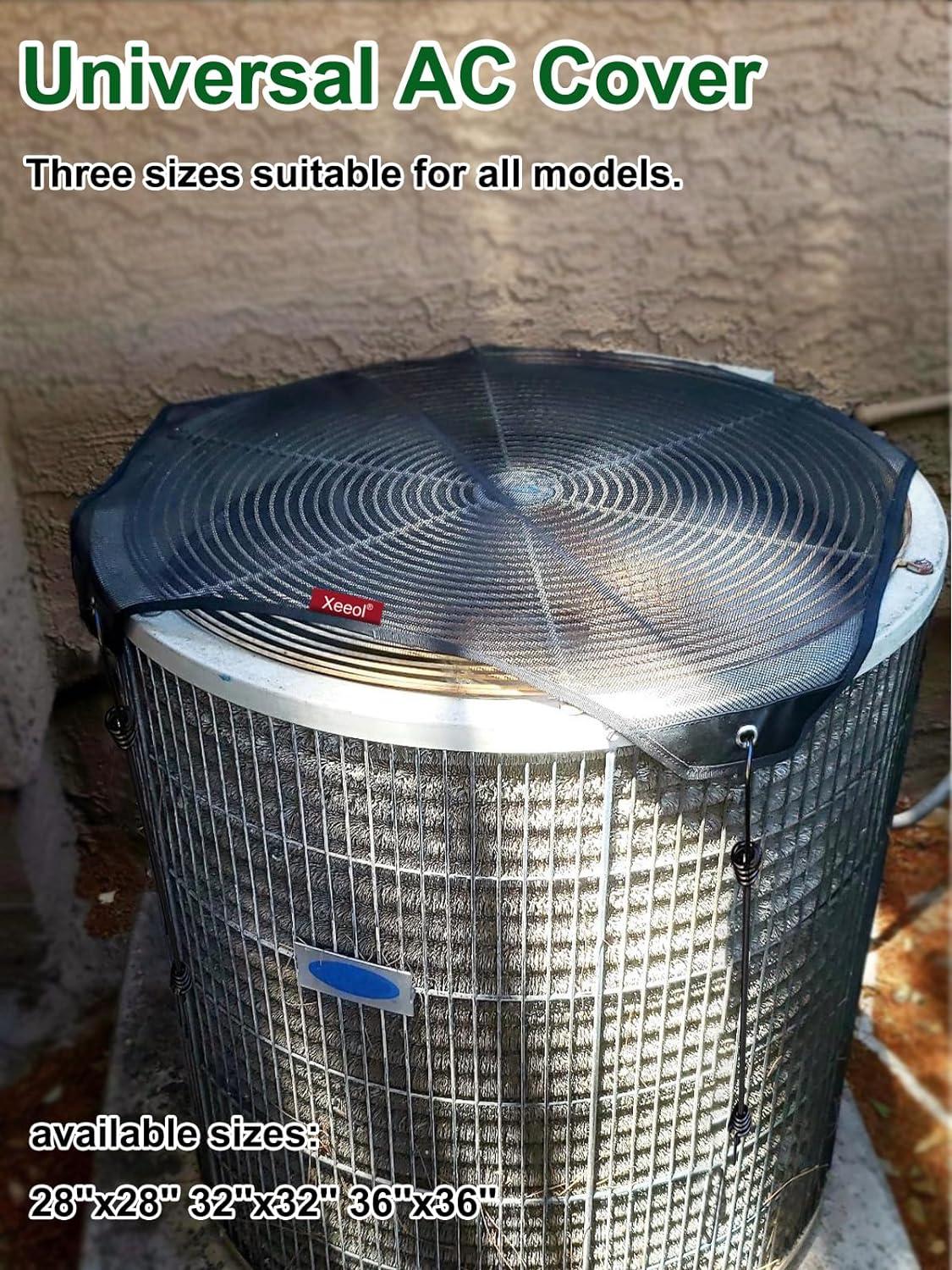 EEEkit 36x36" Air Conditioner Cover for Outside Units, Top Universal Mesh AC Cover for All Seasons