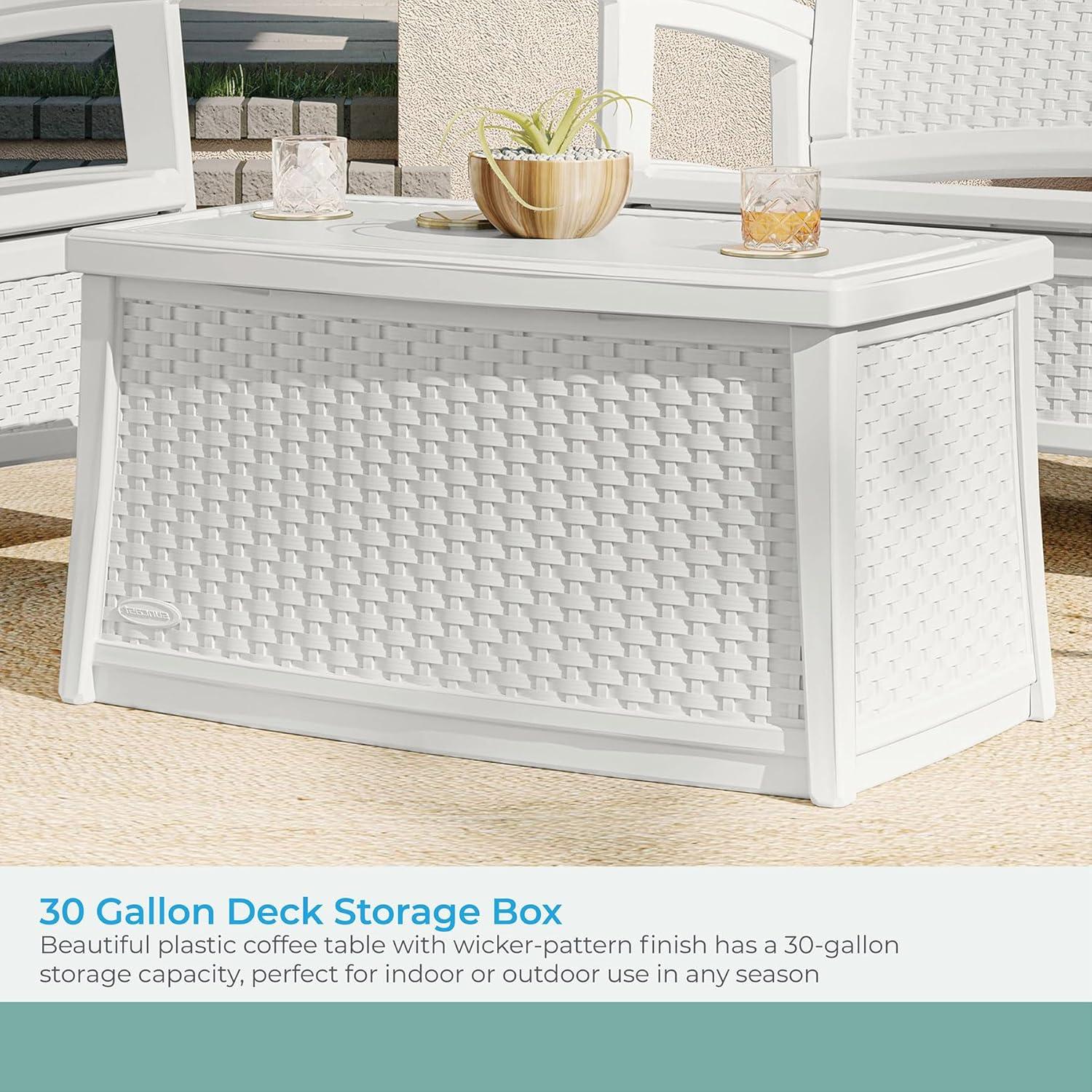 Suncast Rectangular Resin Outdoor Coffee Table