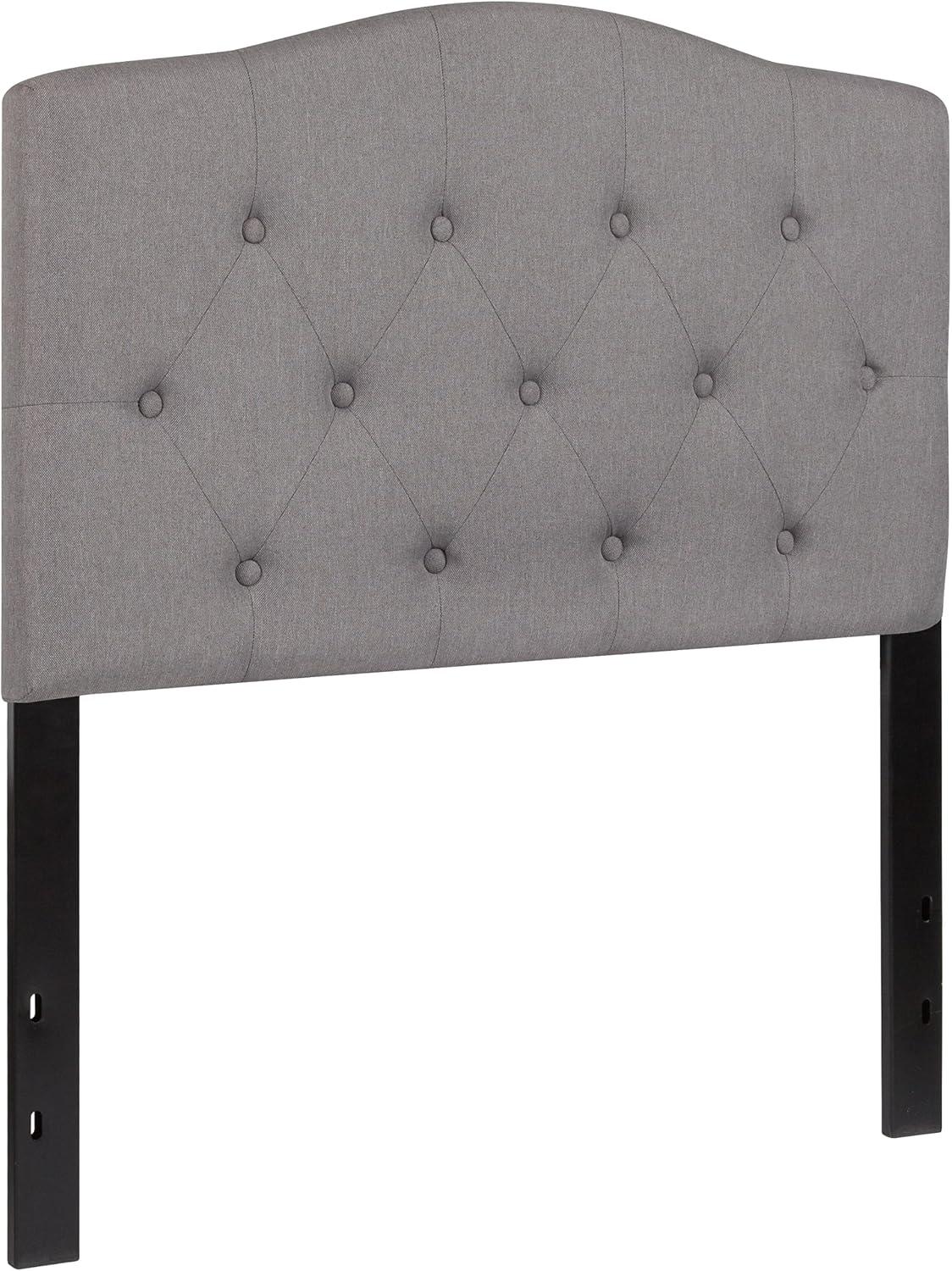 Flash Furniture Cambridge Tufted Upholstered Twin Size Headboard in Light Gray Fabric