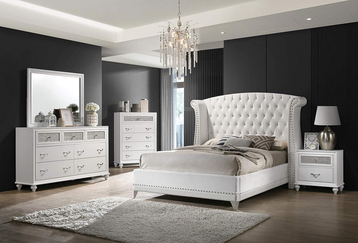 Barzini Upholstered Wingback Bed