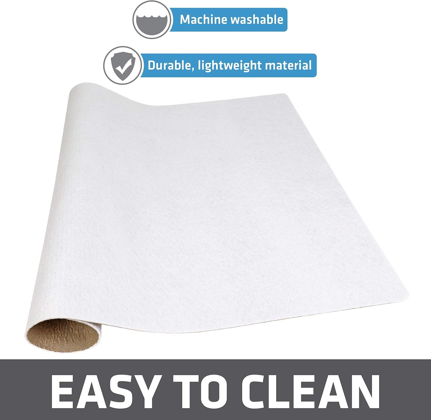 Drymate XL Dish Drying Mat, Oversized (19”x24”), Low-Profile, Super Absorbent, Quick Dry Fabric, Waterproof & Slip-Resistant, for Kitchen Counter, Trimmable, Easy to Clean (USA Made)(White)