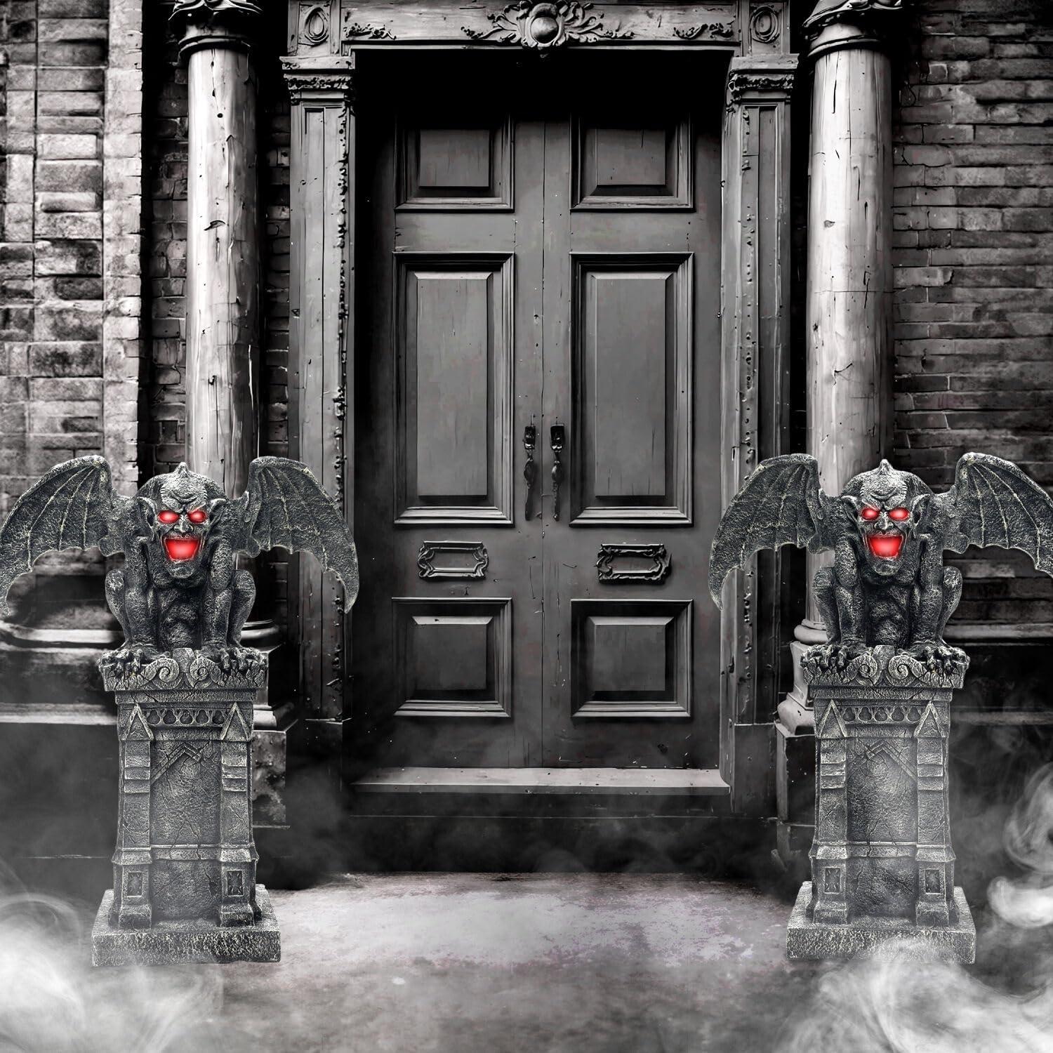 Haunted Hill Farm Lifesize Witch Prop with Lights and Sound, Indoor/Covered Outdoor Halloween Decoration