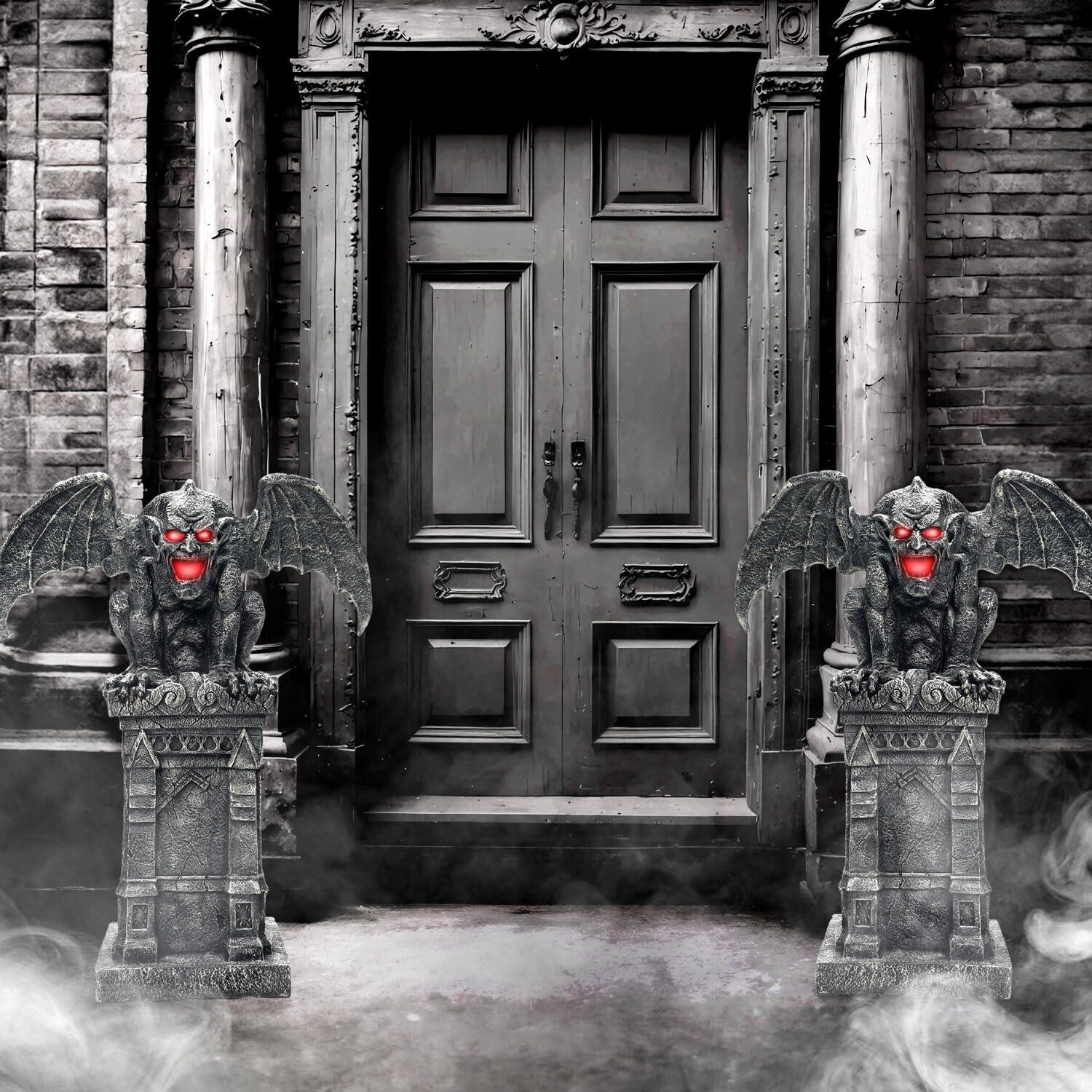 Haunted Hill Farm Lifesize Witch Prop with Lights and Sound, Indoor/Covered Outdoor Halloween Decoration