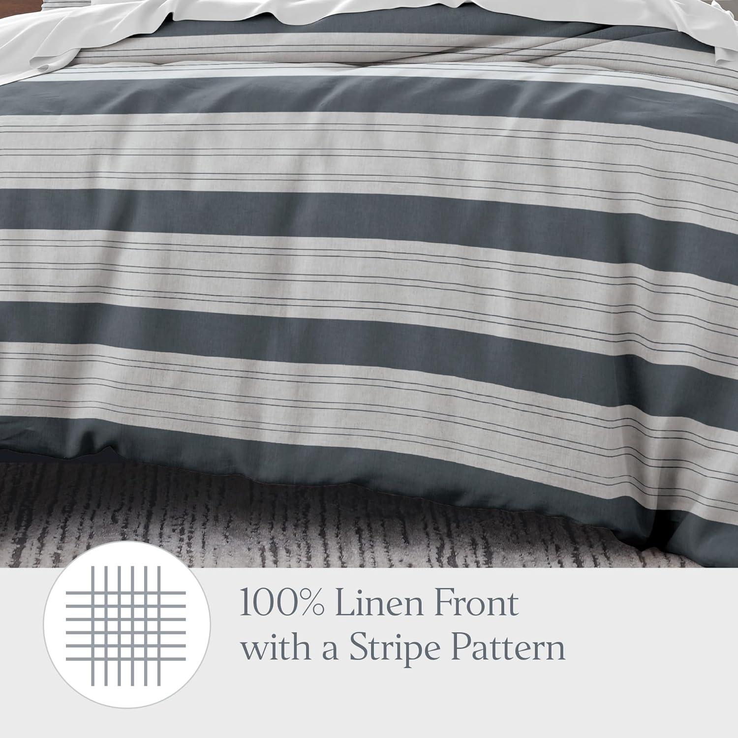 Ella Jayne Home French Linen Cotton Striped Duvet Cover Set