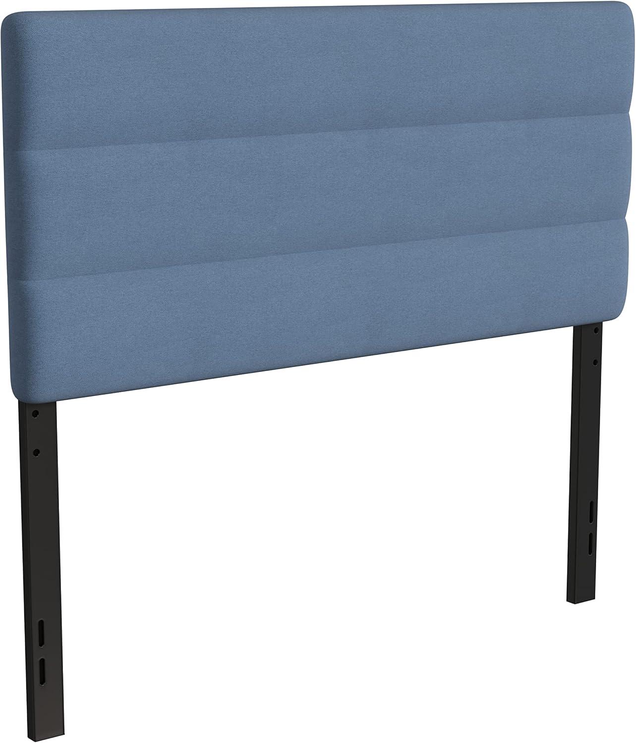 Flash Furniture Paxton Full Channel Stitched Fabric Upholstered Headboard, Adjustable Height from  44.5" to 57.25" - Blue