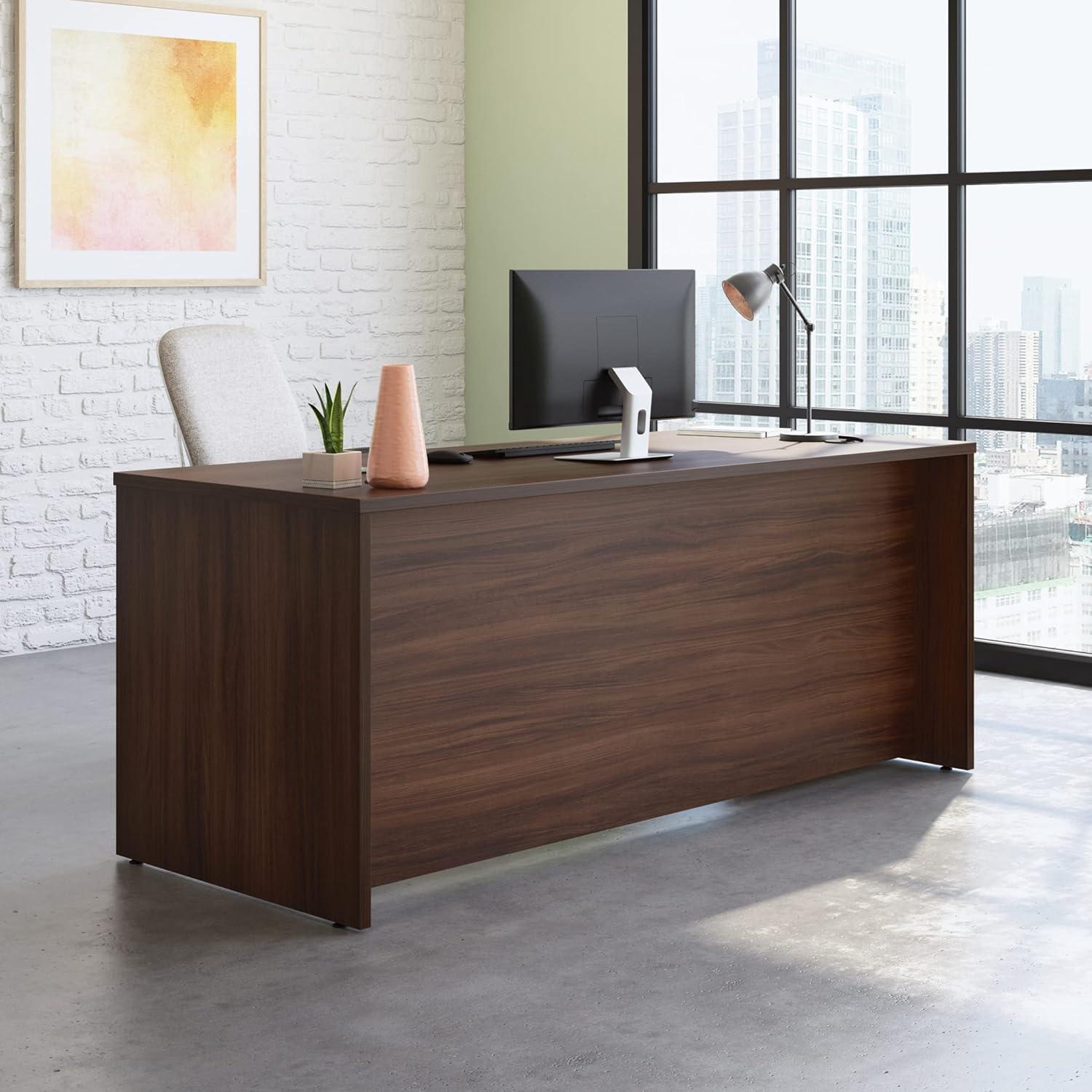 Noble Elm Executive Desk with Power Outlet