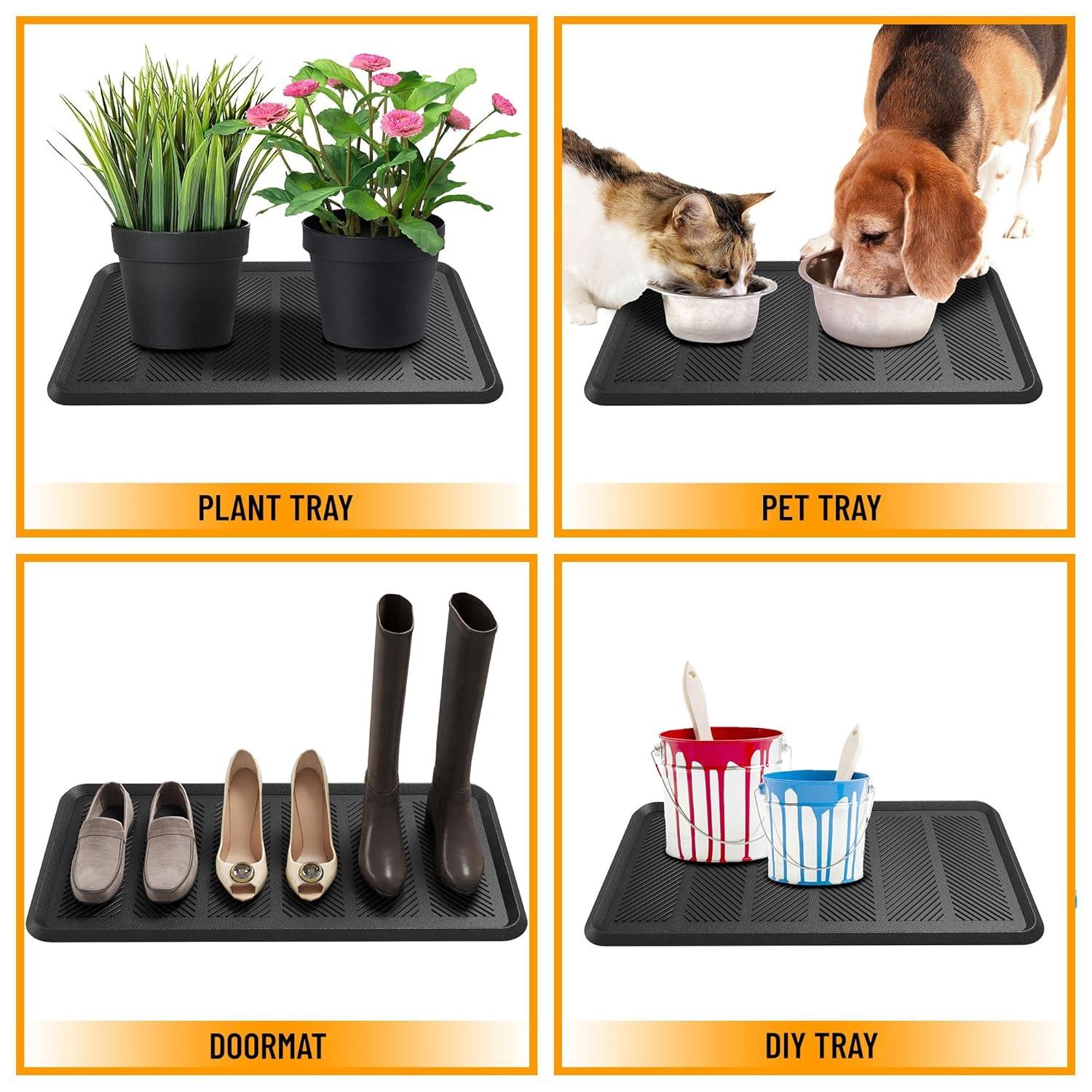 Ottomanson Heavy Duty Rubber Anti-Fatigue Commercial Floor Mat 36" x 60" Indoor Outdoor Non-Slip for Kitchen Garage