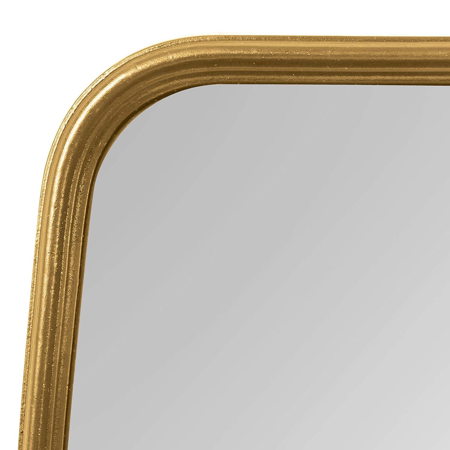 Kate & Laurel All Things Decor 18" x 48" Caskill Full Length Wall Mirror Gold : Modern Rectangle, MDF Frame, No Assembly Required