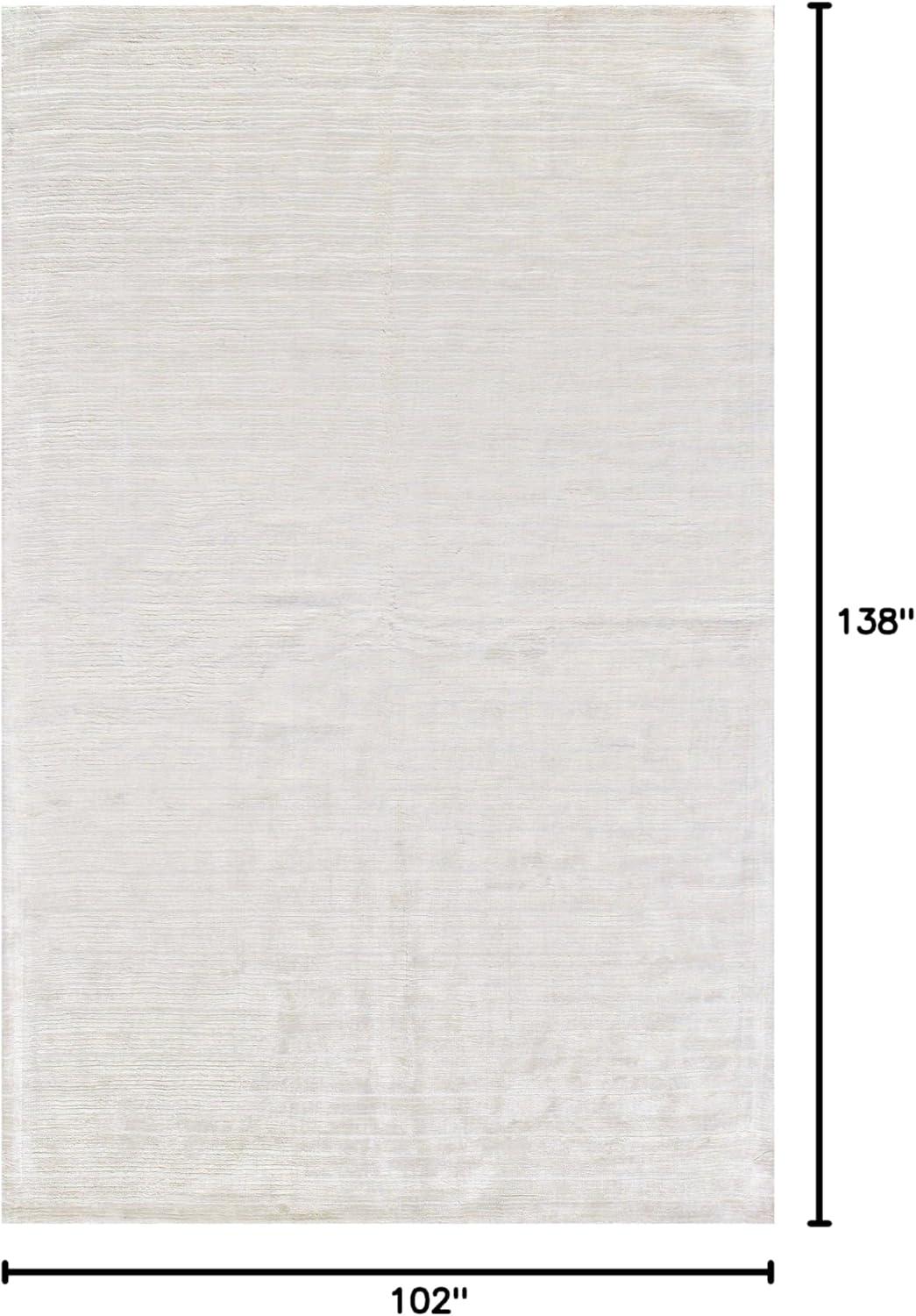 Bashian radiance collection WZ hand loomed 100% viscose area rug, 8.6' x 11.6', White